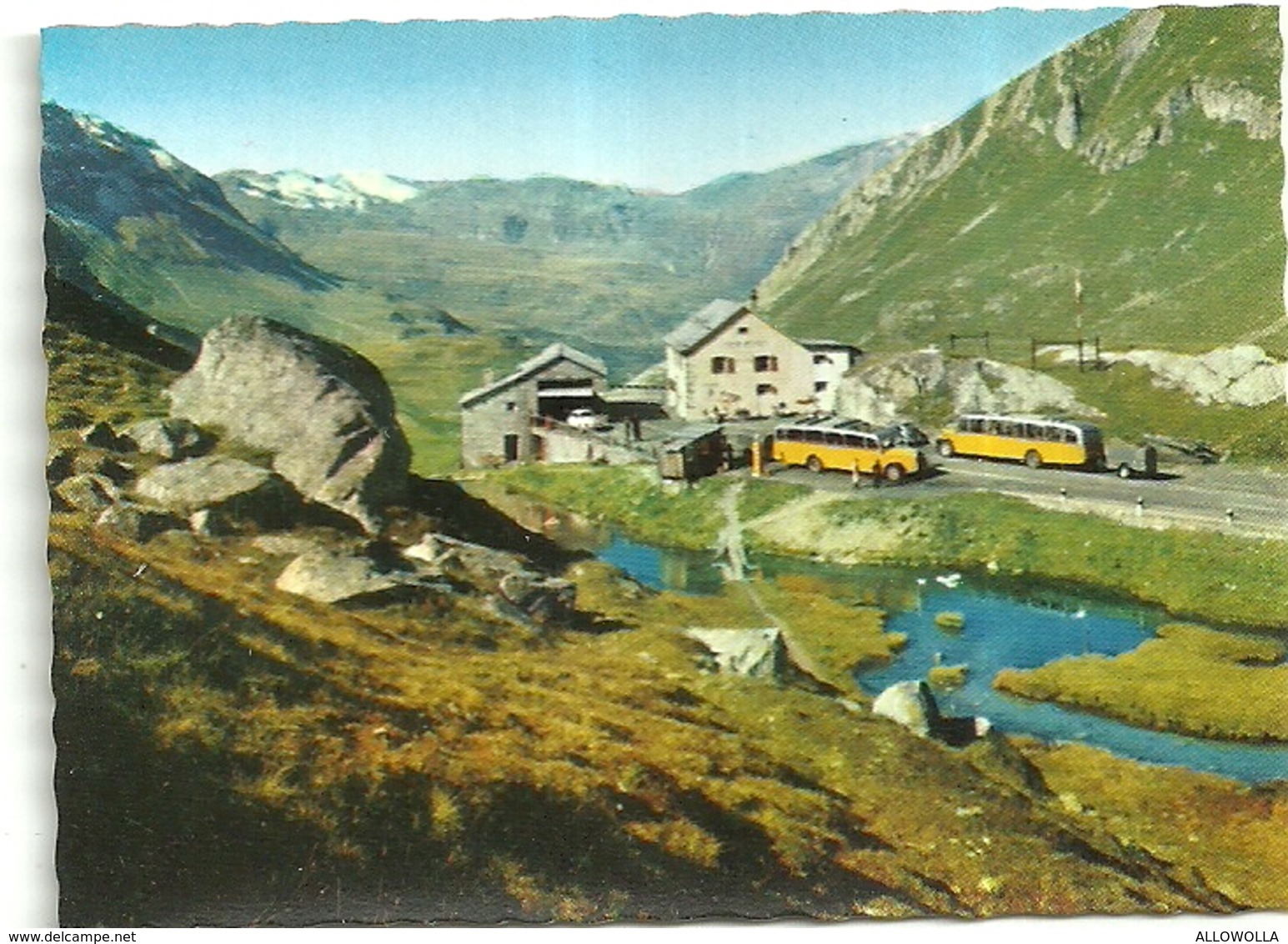 4312 "GRAUBUNDEN-JULIER-PASS 2287m."CARTELLA CON 10 PICCOLE FOTO RICORDO A COLORI - Altri & Non Classificati