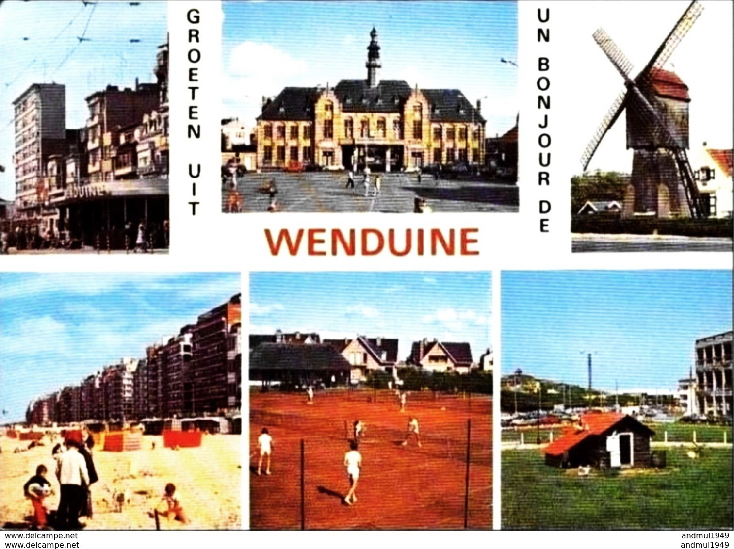 Groeten Uit WENDUINE - Multi-vues - Oblitération De 1983 - Wenduine