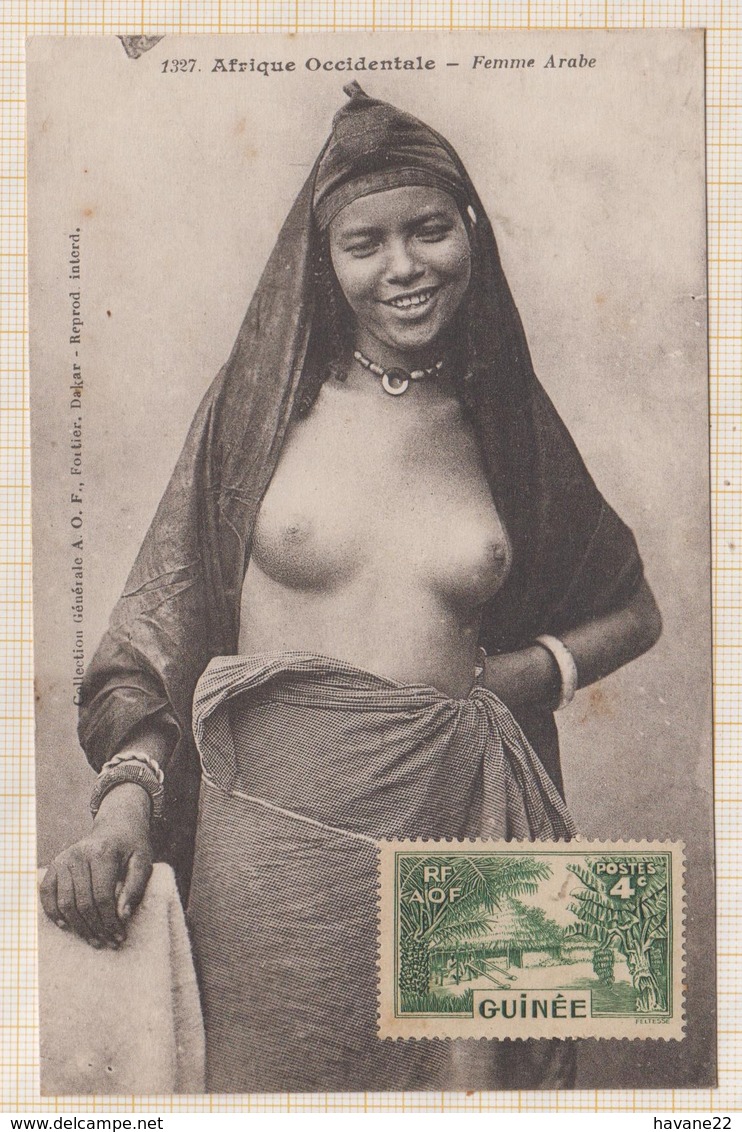 9AL1518 AFRIQUE OCCIDENTALE A O F Seins Nus FEMME ARABE 2 SCANS - French Guinea