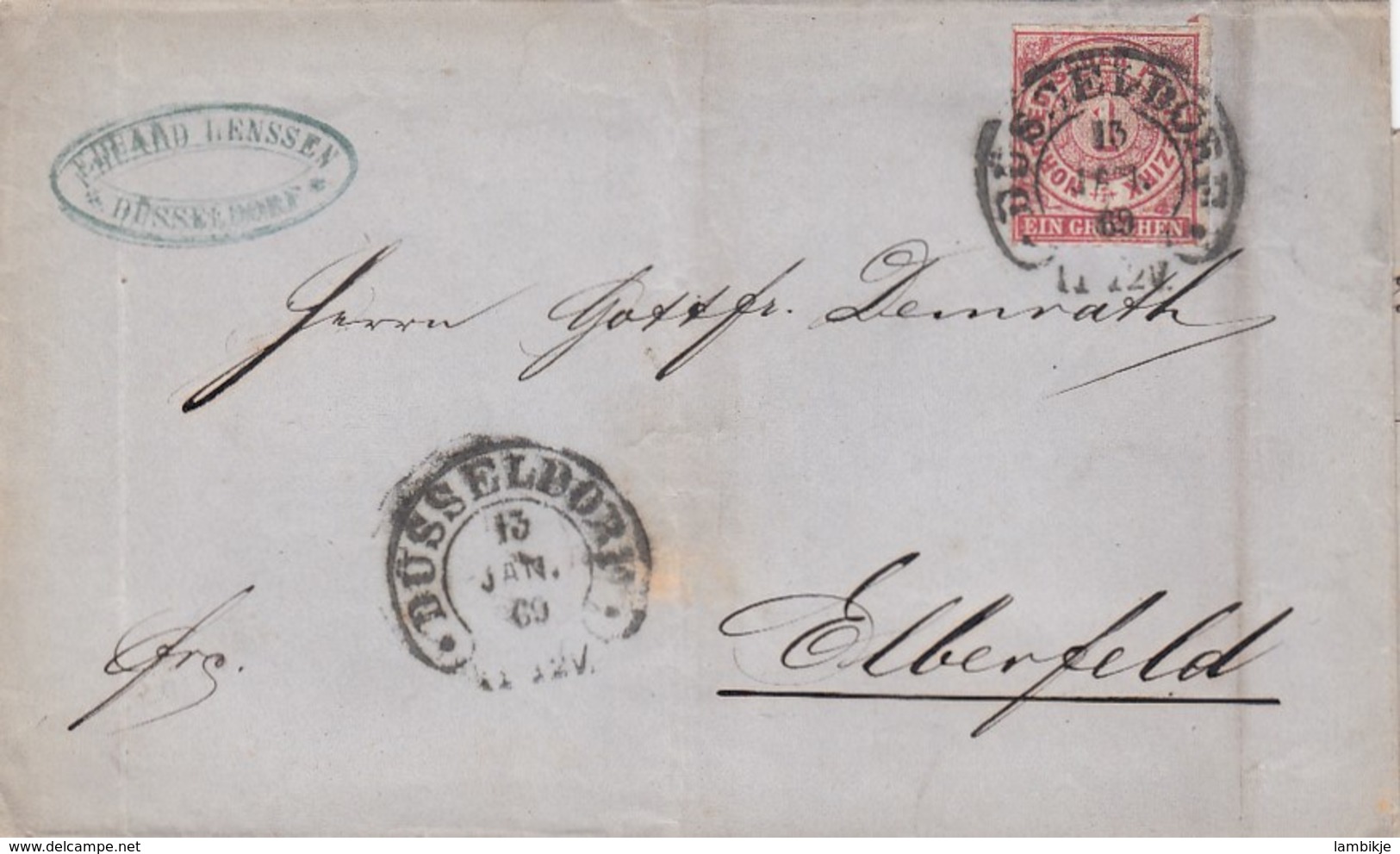 AD Nord Deutscher Postbezirk Brief 1869 Hufeisenstempel - Sonstige & Ohne Zuordnung