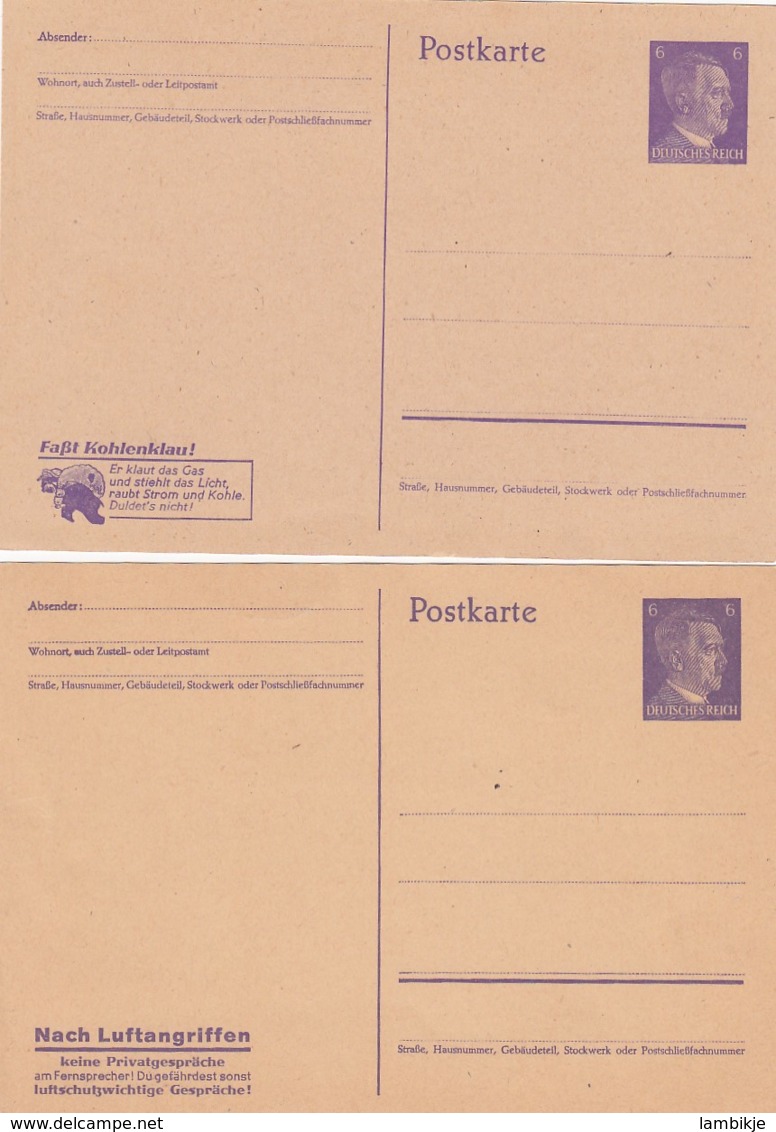 Deutsches Reich 3 Postkarten P312 - Ungebraucht