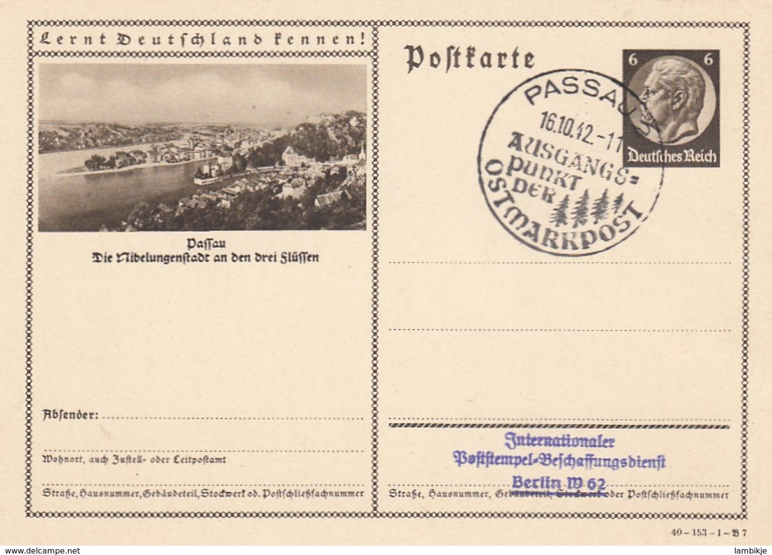 Deutsches Reich Postkarte 1934 P236 - Gebraucht