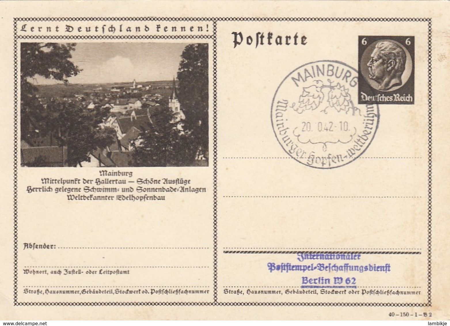 Deutsches Reich Postkarte 1934 P236 - Gebraucht