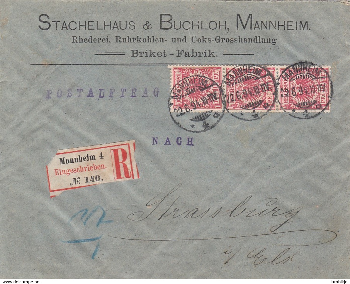 Deutsches Reich R Brief 1894 - Briefe U. Dokumente