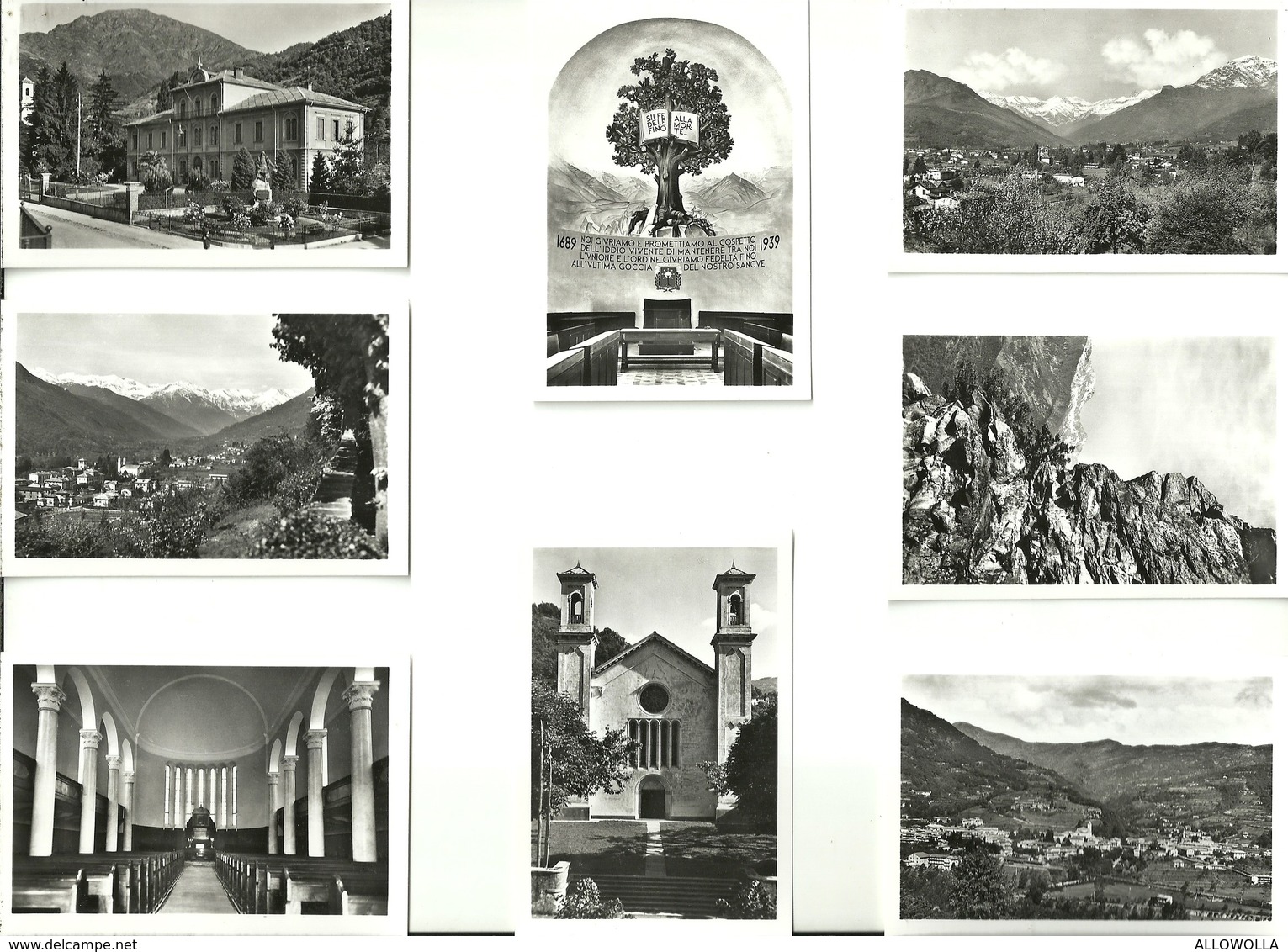 4315 "RICORDO DELLE VALLI VALDESI"CARTELLA CON 20 PICCOLE FOTO RICORDO IN B/N - Altri & Non Classificati