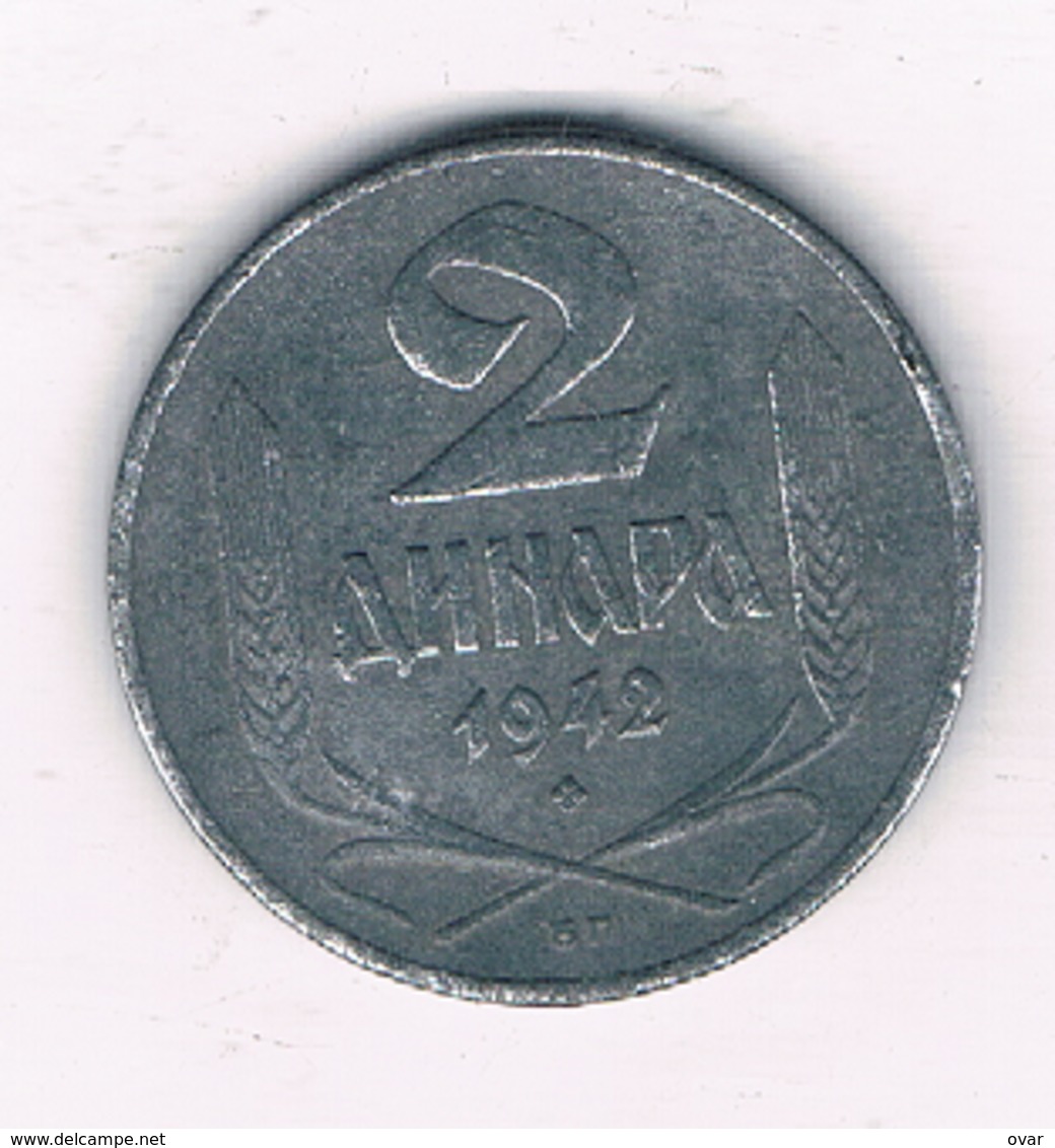 2 DINAR 1942 SERVIE /4787/ - Serbie