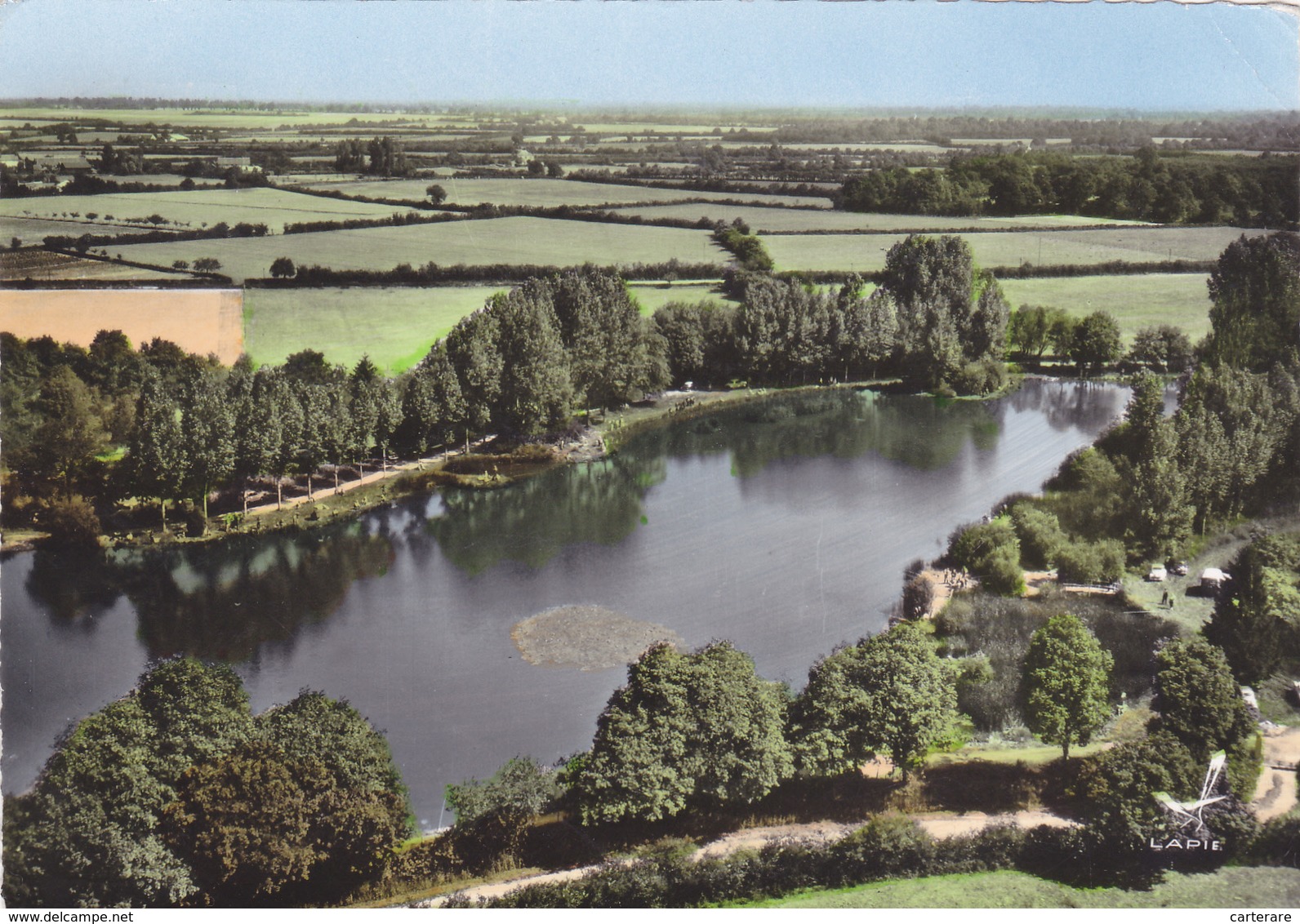 18,CHER,AUBIGNY SUR NERE,CARTE PHOTO AERIENNE  LAPIE - Aubigny Sur Nere