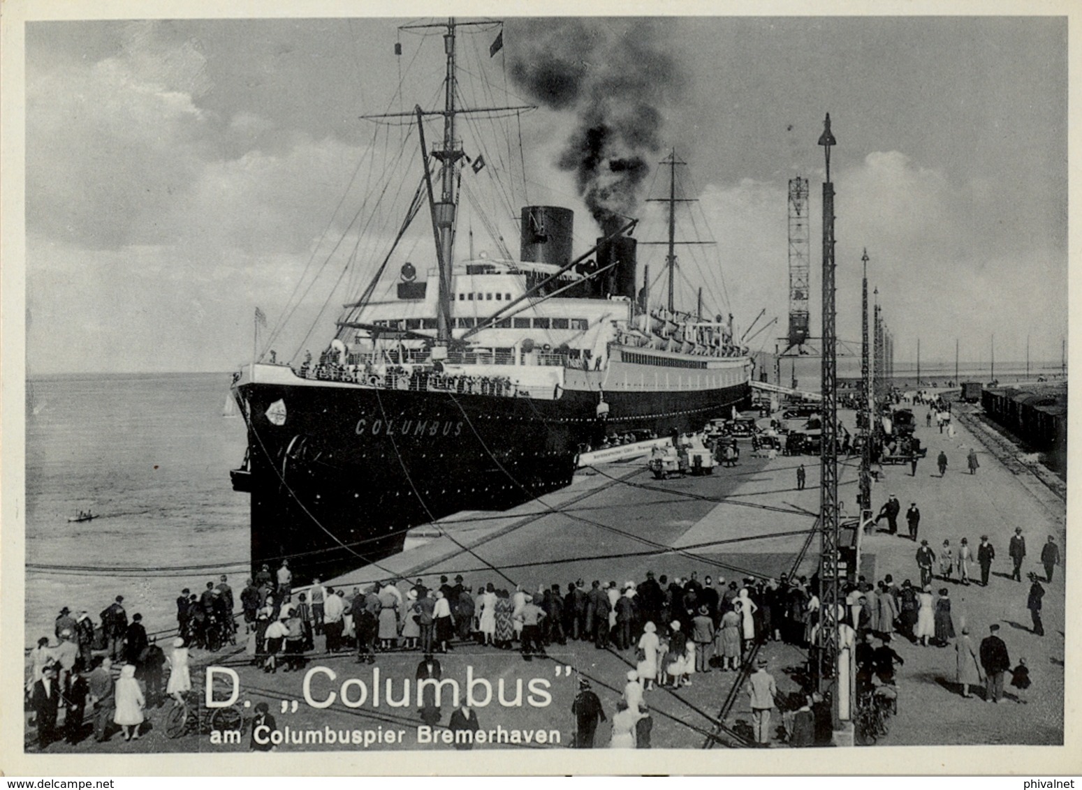 BARCOS / SHIPS , TARJETA POSTAL  NO CIRCULADA , SCHNELLDAMPFER " COLUMBUS " - Steamers