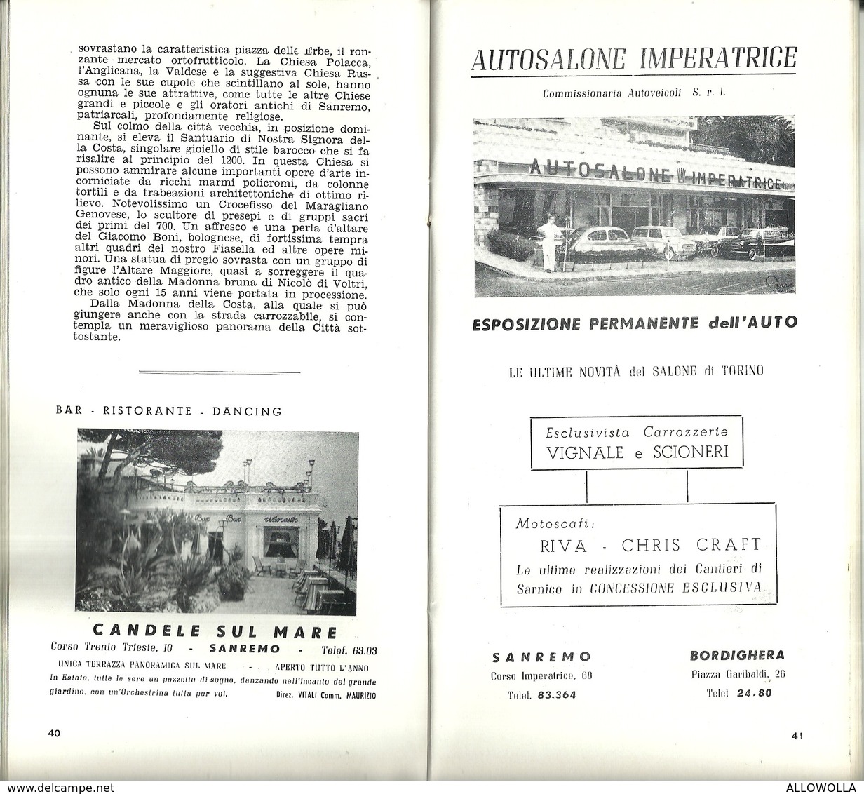 4319 "SAN REMO OSPEDALETTI E DINTORNI - GUIDA 1959" 100 PAGINE IN B/N-NO CARTINE - Dépliants Turistici