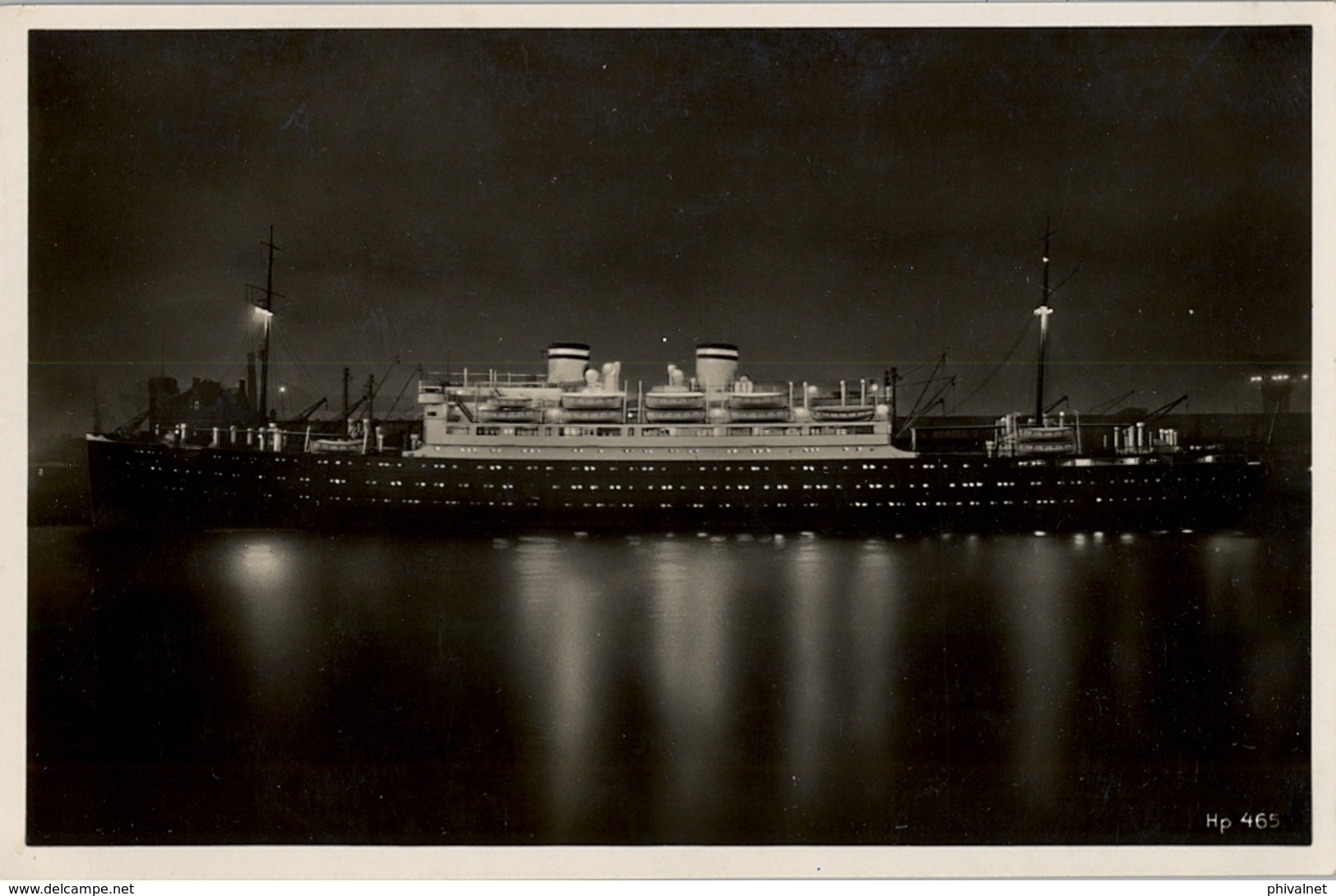 1935 BARCOS / SHIPS , TARJETA POSTAL  NO CIRCULADA , M.S. " ST. LOUIS " - Paquebote