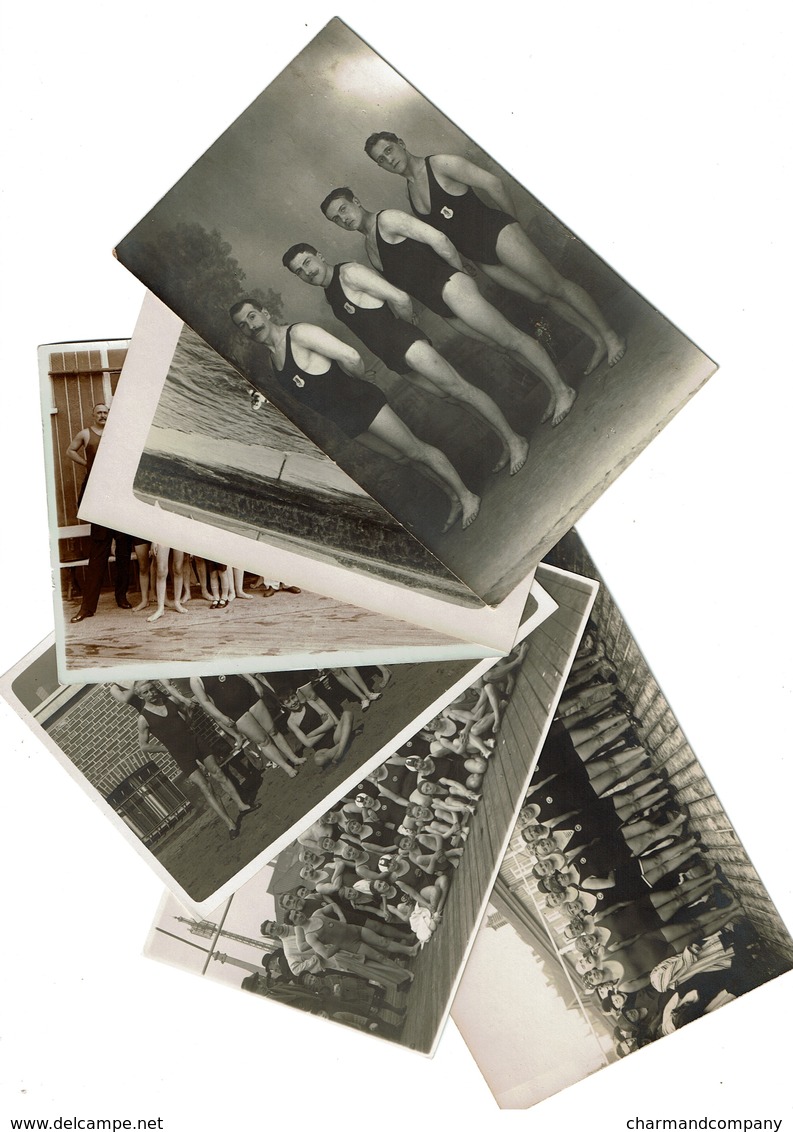 Lot 6 Cartes Photos Et Photos 1923 Et 1924 - Schooten / Schoten - Water-polo - Nageurs - 5 Scans - Schoten