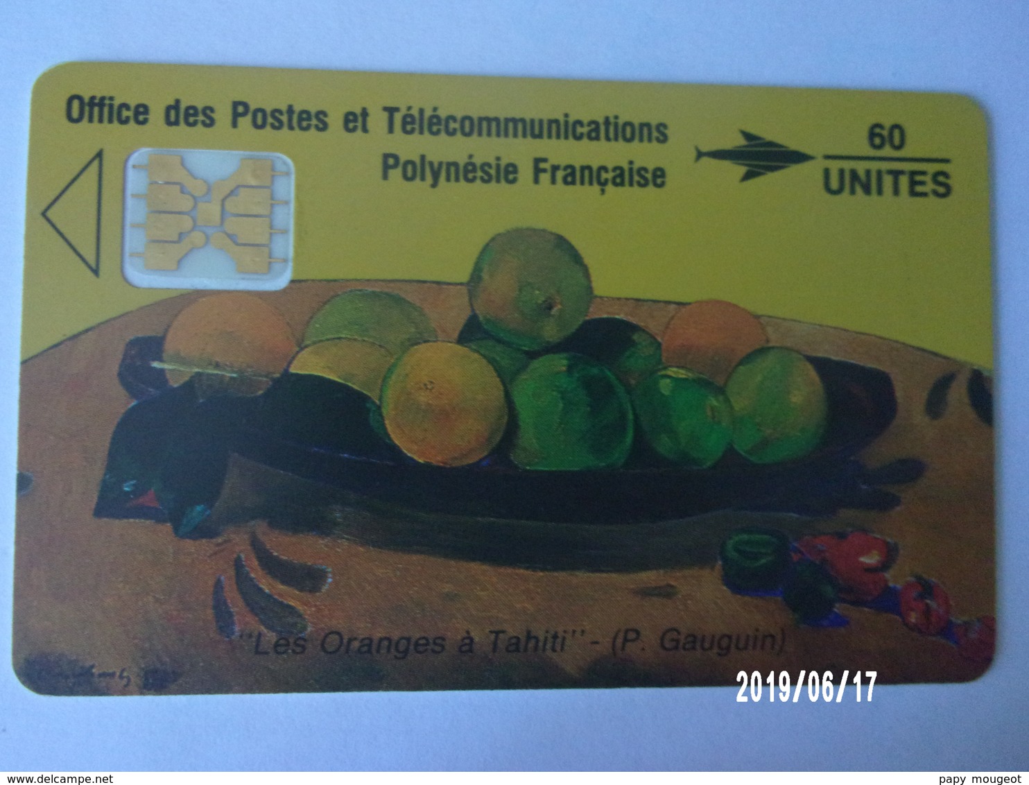 PF5 ? 60U 05/91 "Les Oranges à Tahiti" (P. Gauguin) - French Polynesia