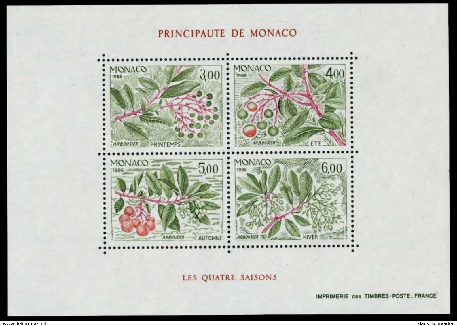 MONACO Block 34 Postfrisch S017436 - Blocks & Kleinbögen