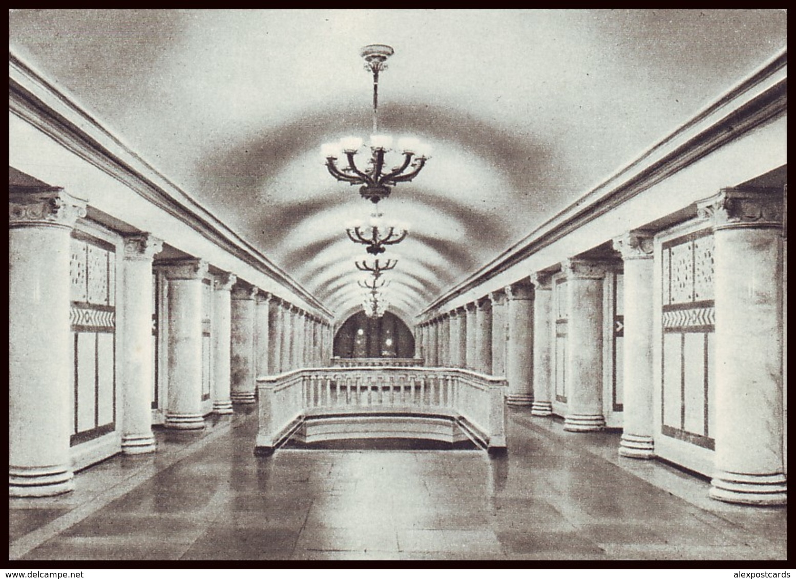 RUSSIA (USSR, 1954). MOSCOW METRO SUBWAY. HALL OF UNDEGROUND STATION ''PAVELETSKAYA''. Unused Postcard - Métro