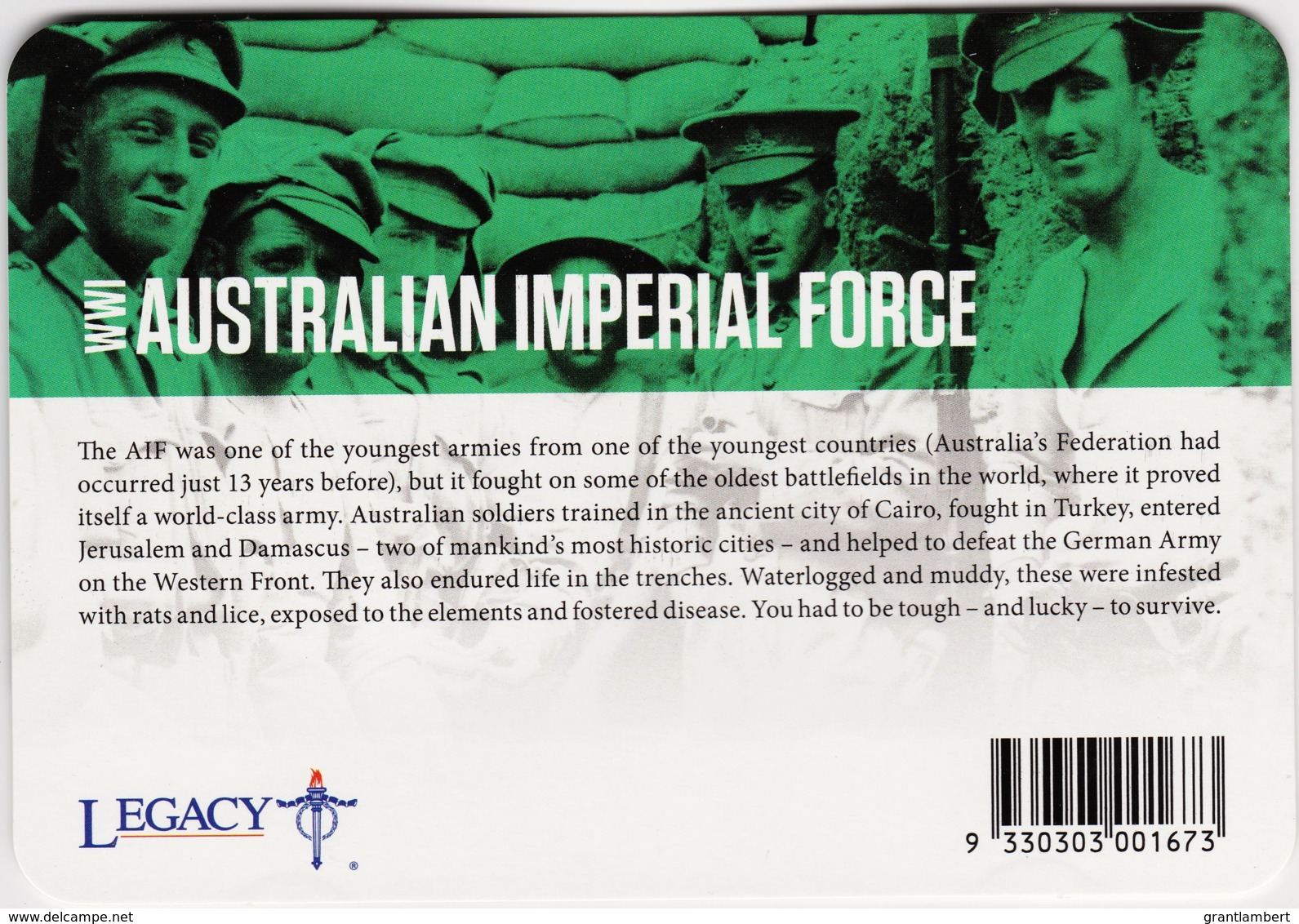 Australia 2015 ANZAC 100 Years - WW1 Imperial Force Uncirculated 20c - Non Classés