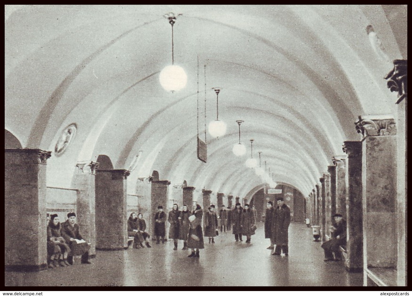 RUSSIA (USSR, 1954). MOSCOW METRO SUBWAY. HALL OF UNDEGROUND STATION ''DINAMO''. Unused Postcard - Métro
