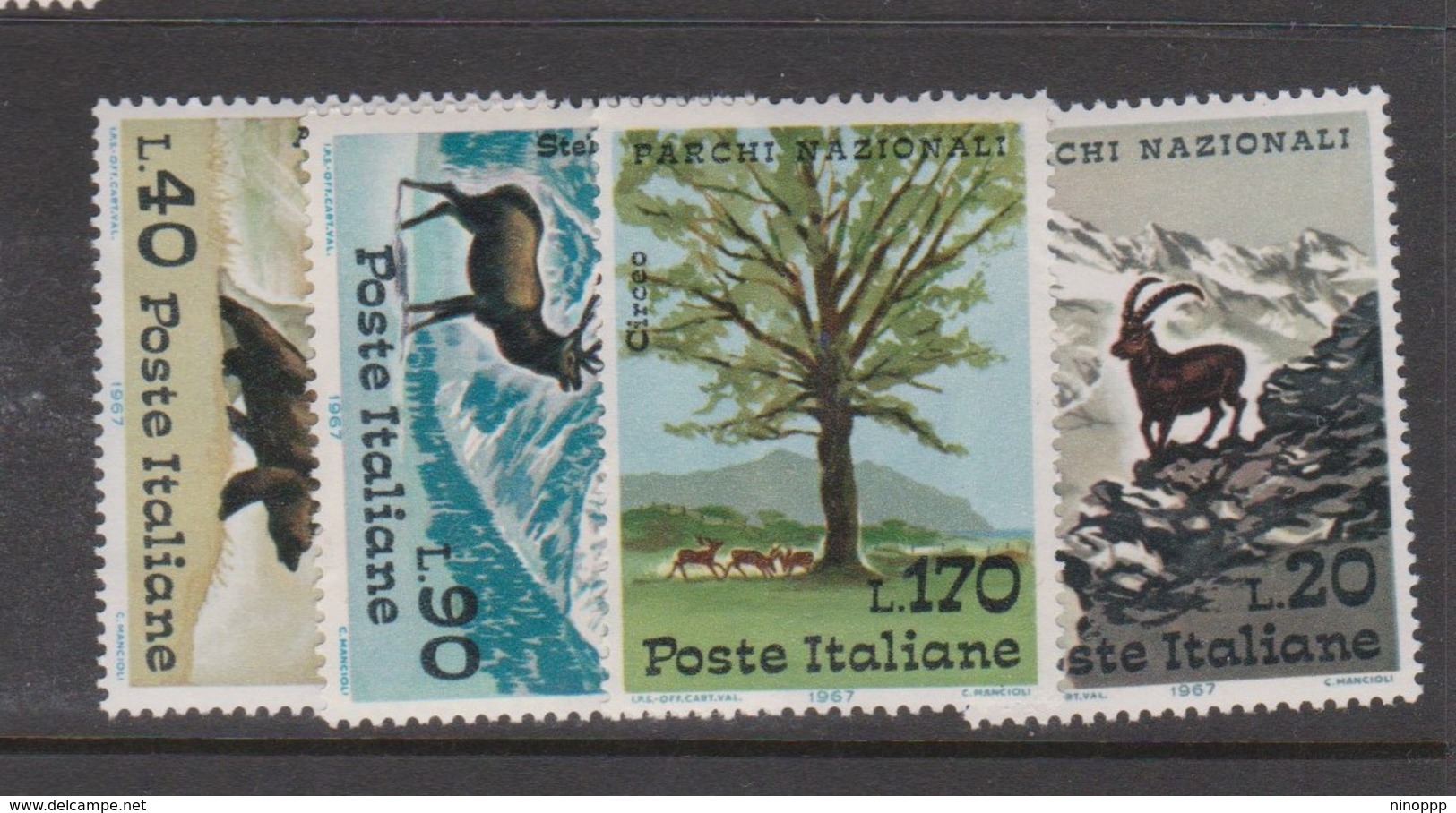 Italy Republic S 1040-1043 1967 National Parks,mint Never  Hinged - 1961-70: Mint/hinged