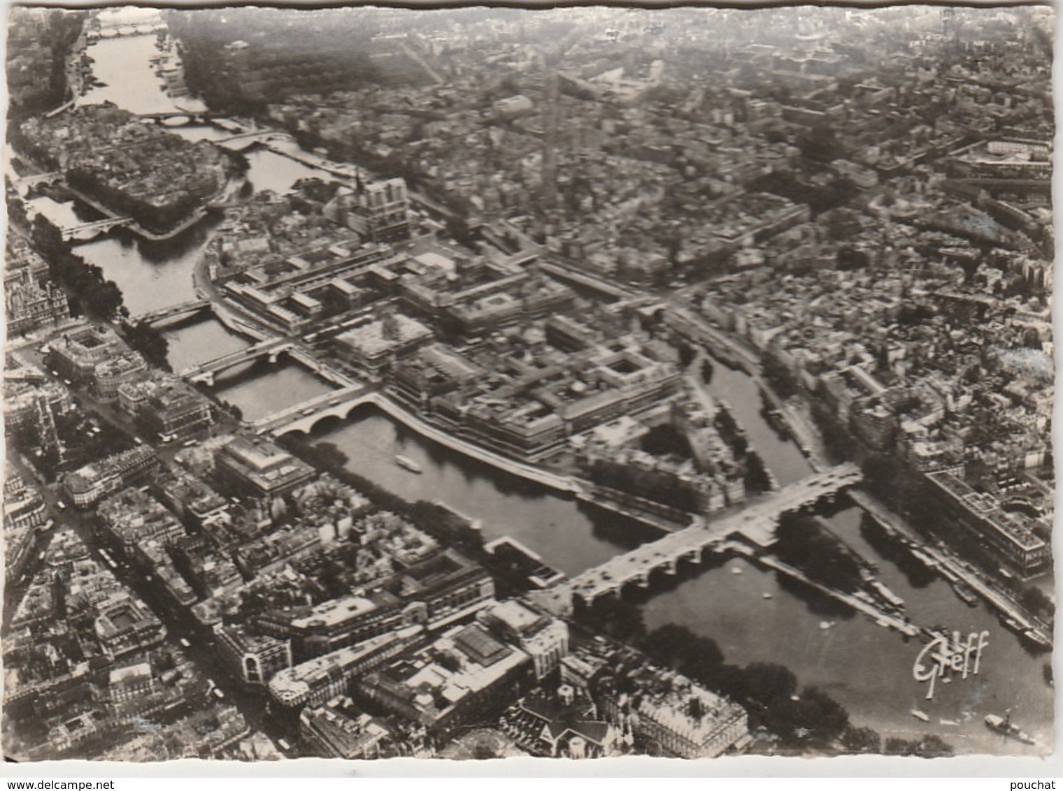 W11- 75) PARIS - VUE AERIENNE - L' ILE DE LA CITE - (2 SCANS) - Multi-vues, Vues Panoramiques