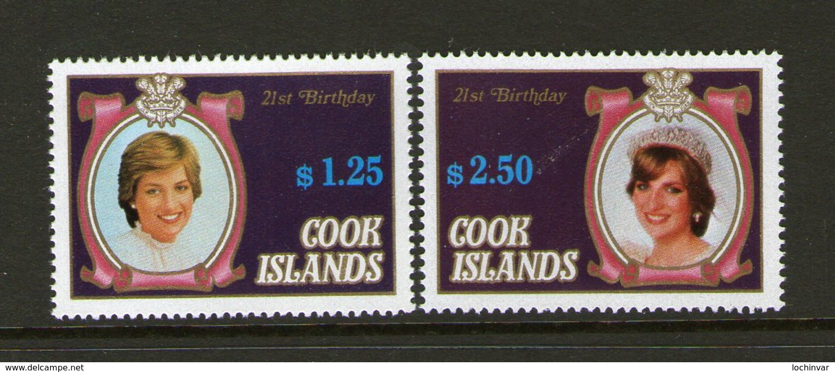 COOK Is, 1982 PRINCESS DIANA 2 MNH - Cook Islands