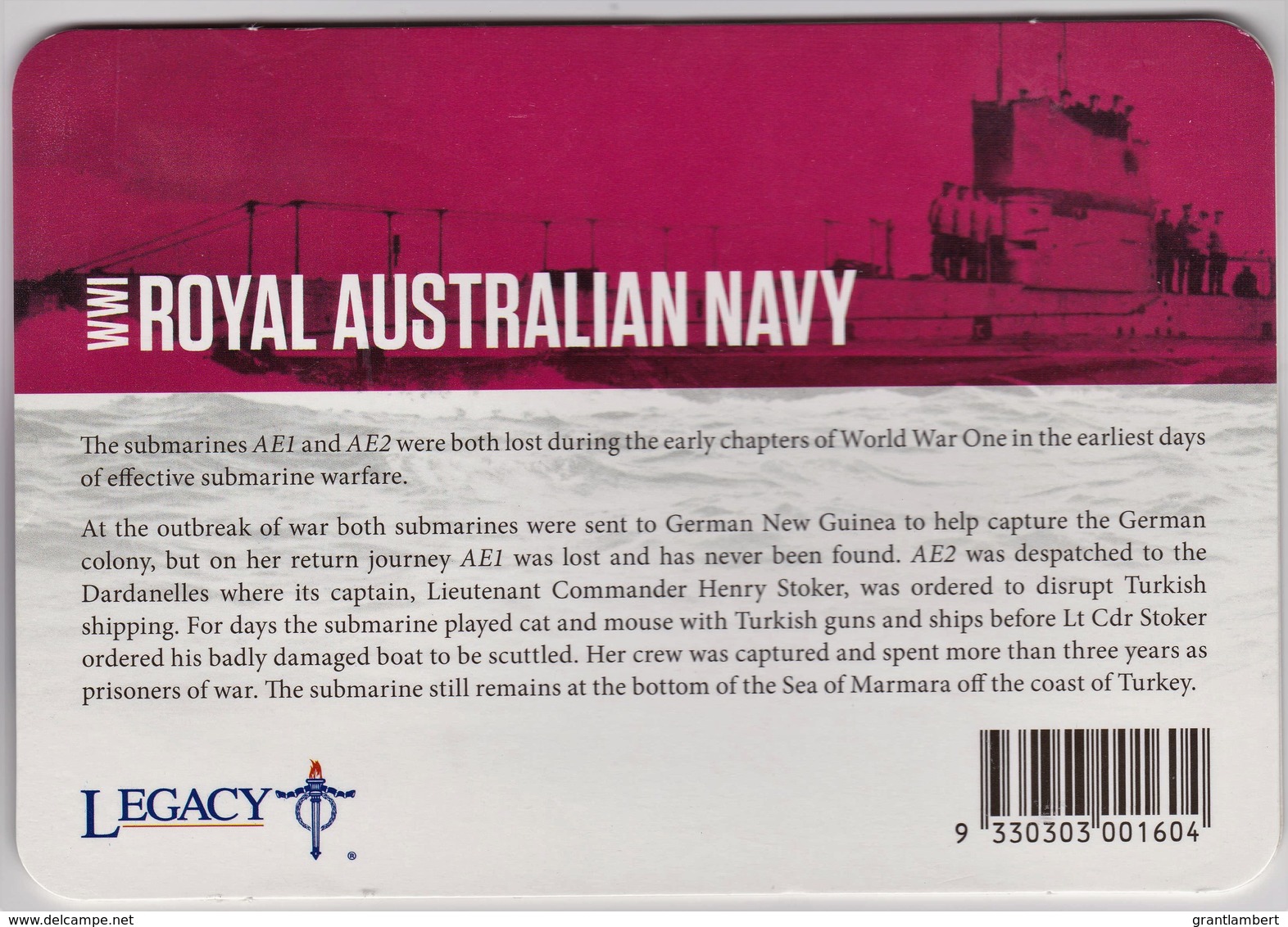 Australia 2015 ANZAC 100 Years - WW1  Royal Australian Navy Uncirculated 20c - Unclassified