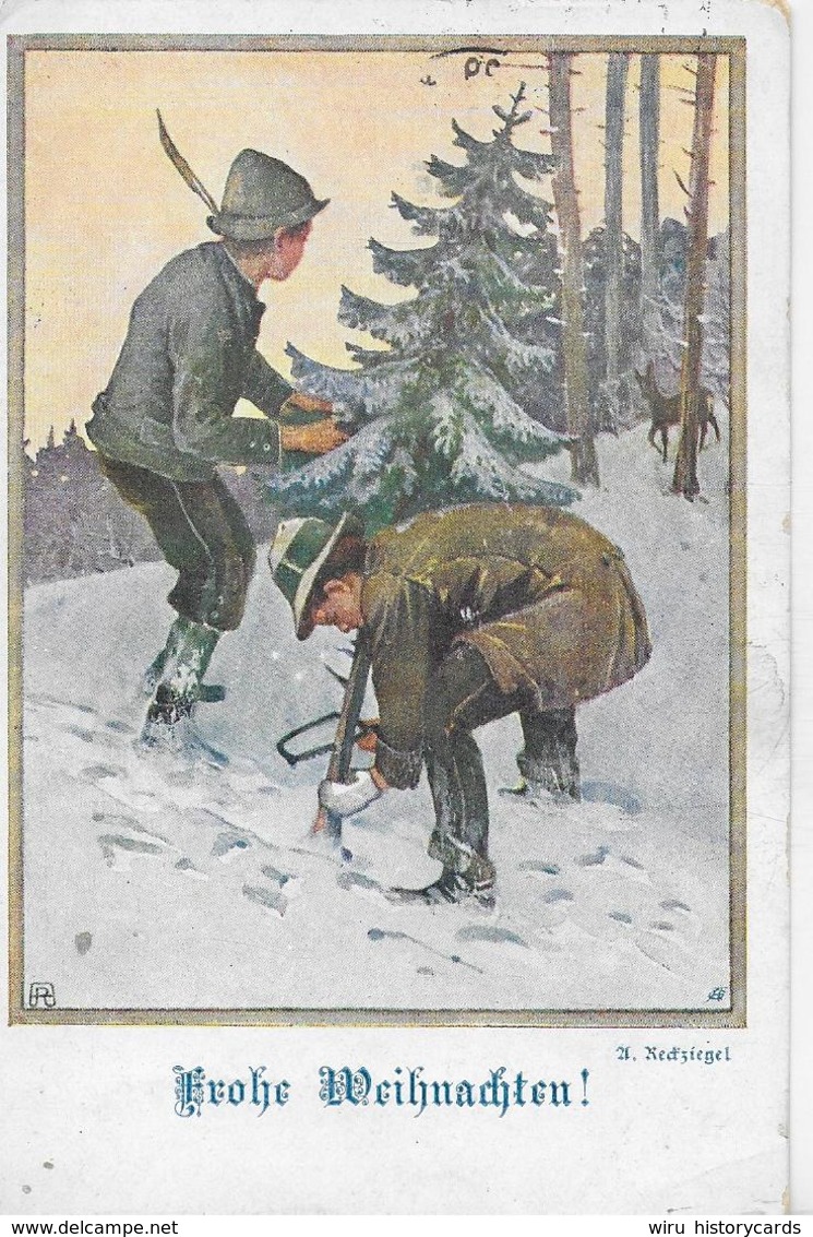 AK 0262  Frohe Weihnachten - Künstlerkarte Von A. Reckziegel Um 1920 - Sonstige & Ohne Zuordnung