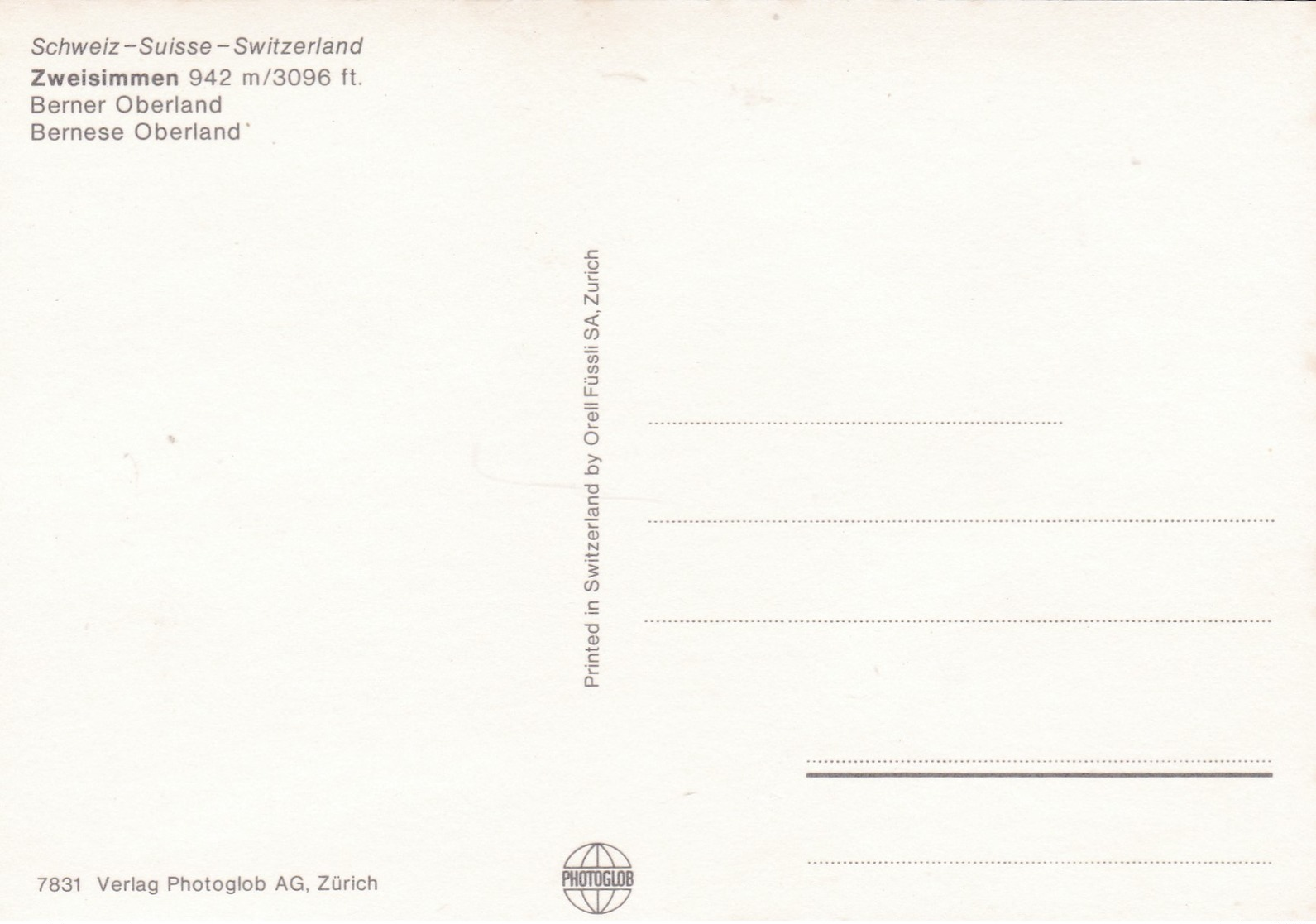 Modern Multi View Post Card Of Zweisimmen, Berne, Switzerland,A22. - Berne