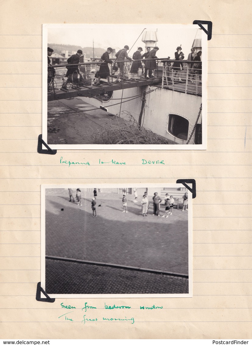 1950s School Trip To Belgium Dover Boat Ostende Bruges Photo Collection - Other & Unclassified