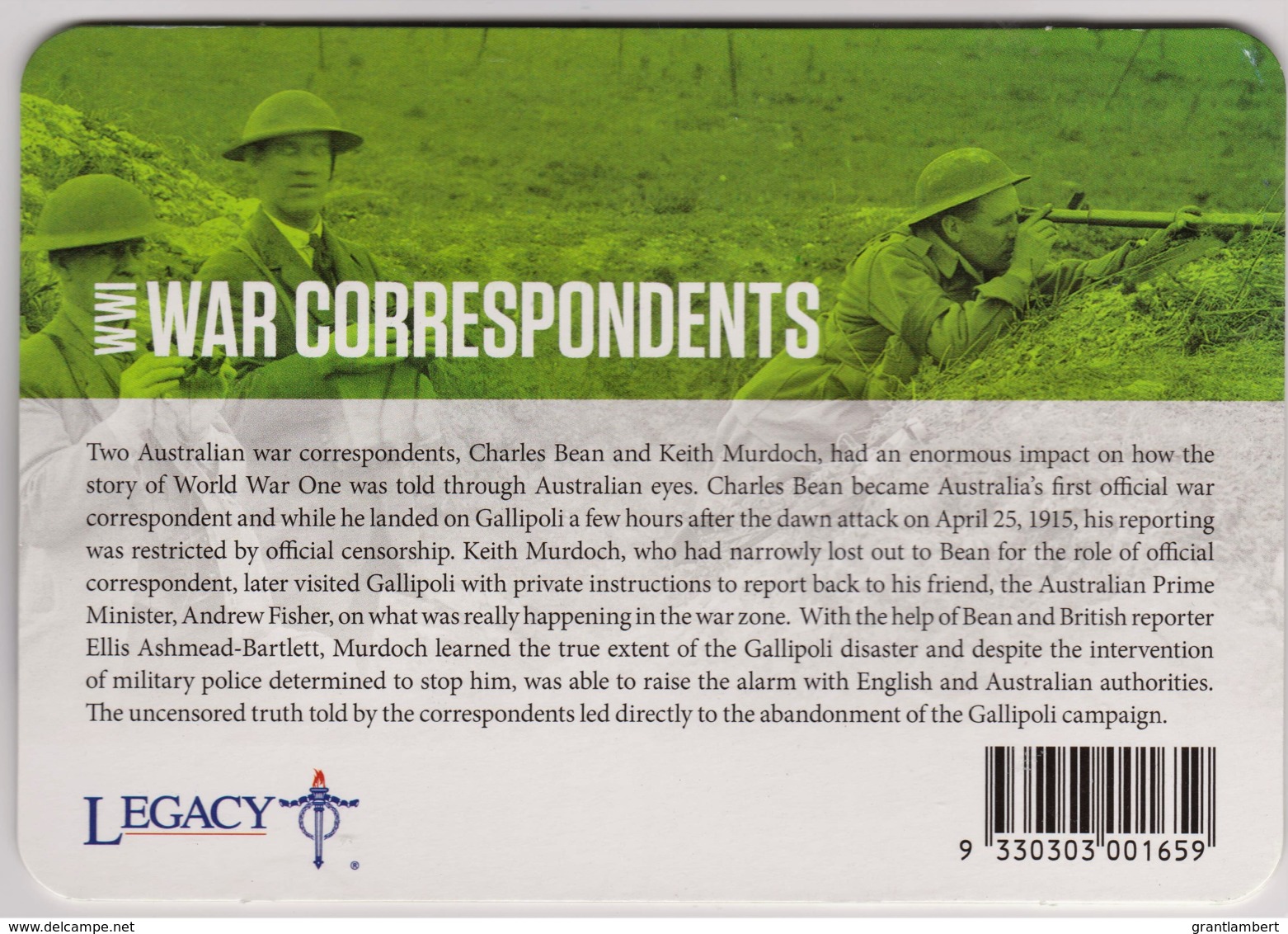 Australia 2015 ANZAC 100 Years - WW1 War Correspondents Uncirculated 20c - Ohne Zuordnung