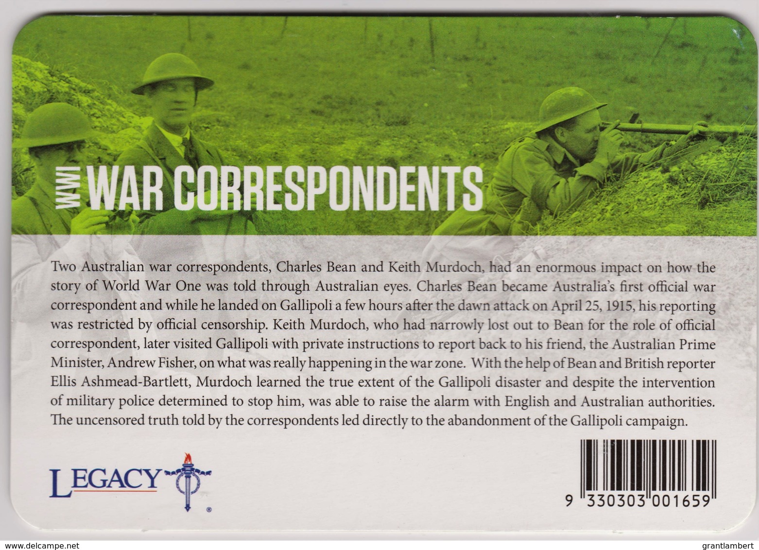 Australia 2015 ANZAC 100 Years - WW1 War Correspondents Uncirculated 20c - Unclassified