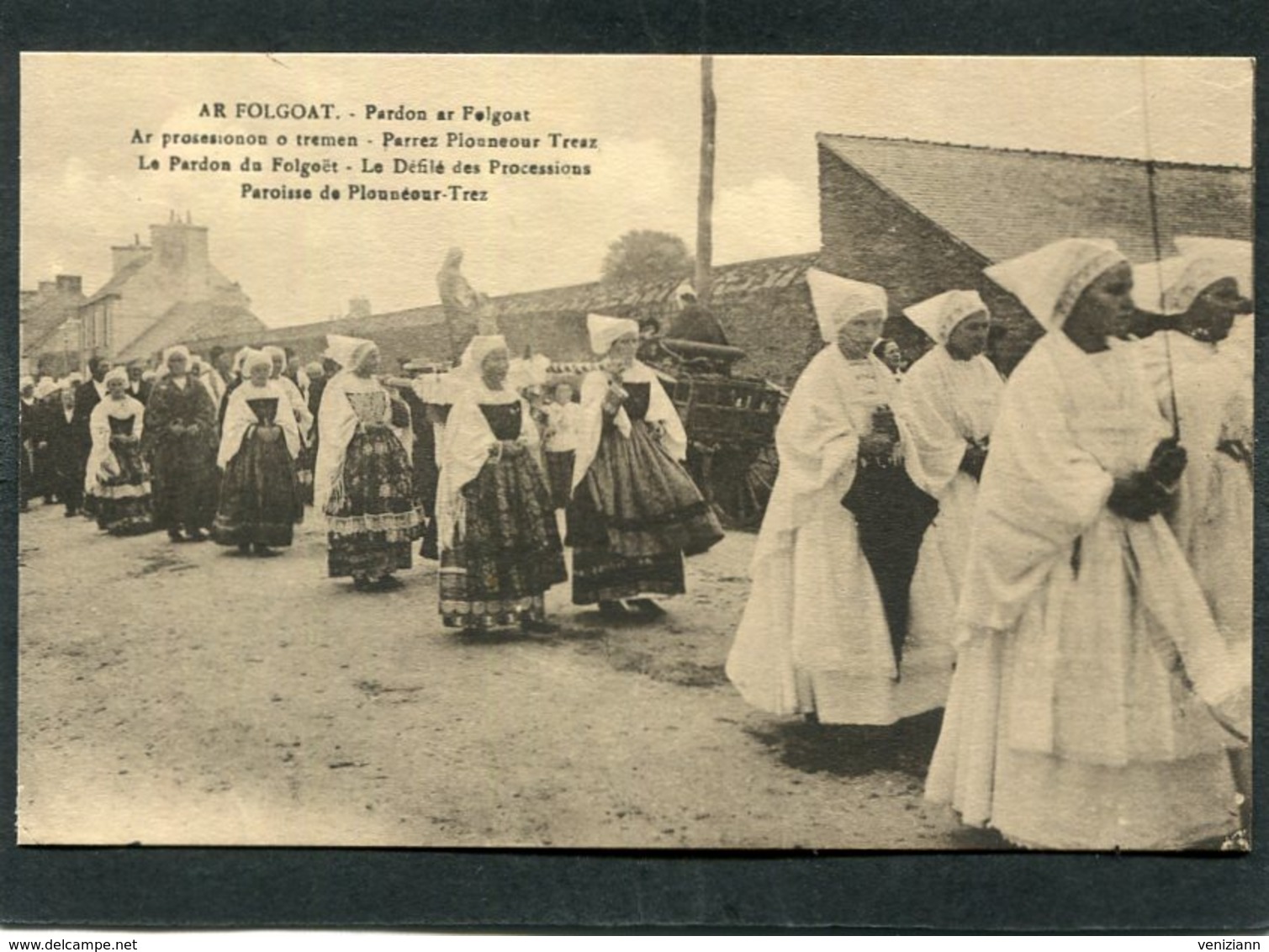 CPA - AR FOLGOAT - Pardon Ar Folgoat - Défilé Des Processions - Paroisse De Plounéour Trez - Le Folgoët