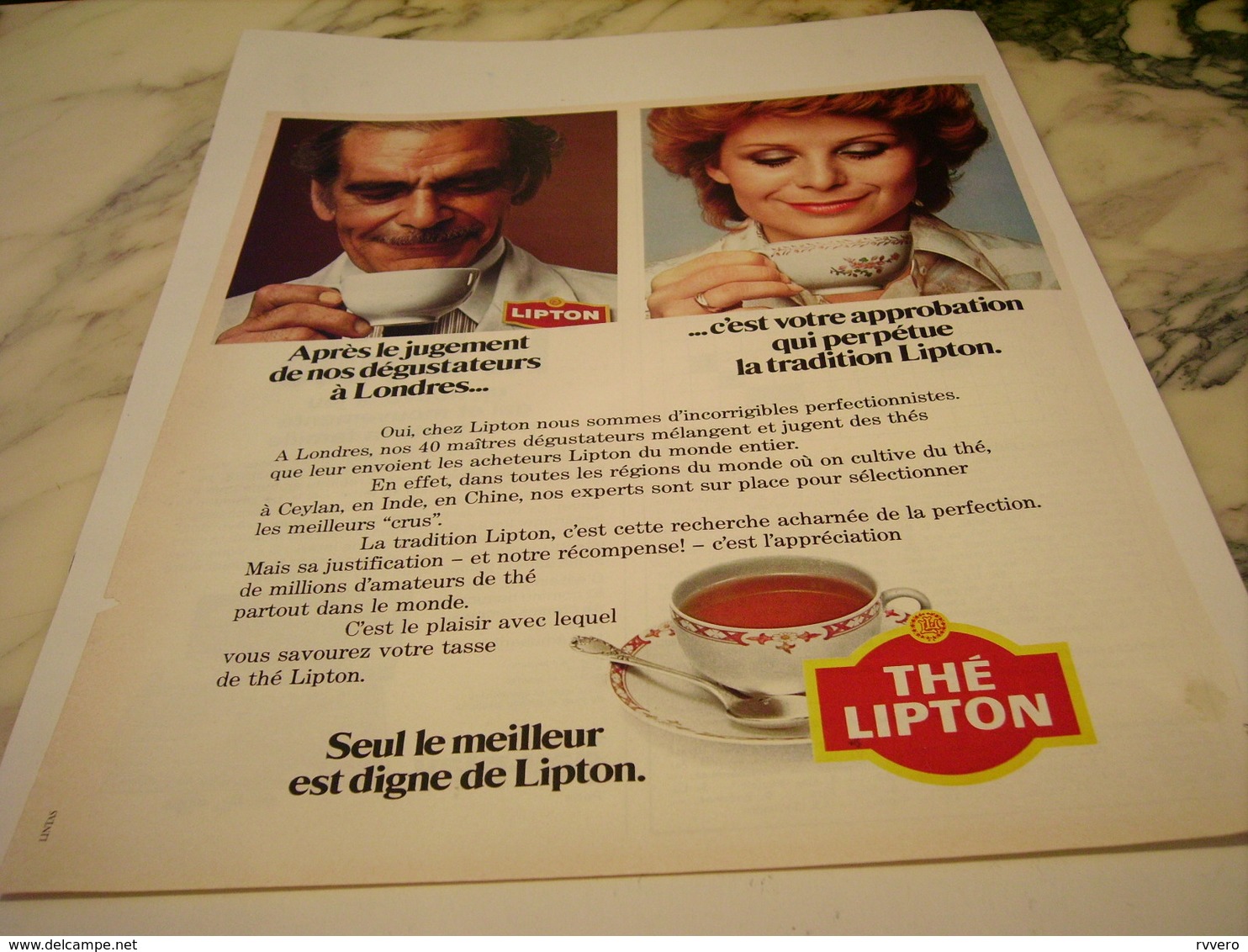 ANCIENNE  PUBLICITE THE LIPTON 1975 - Posters