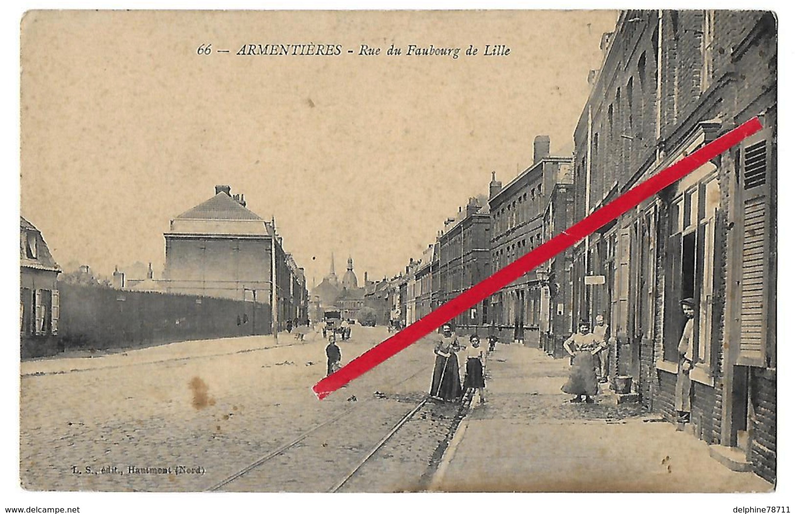 ARMENTIERES  Rue Du Faubourg  De  Lille  (recto Verso En L Etat) - Armentieres