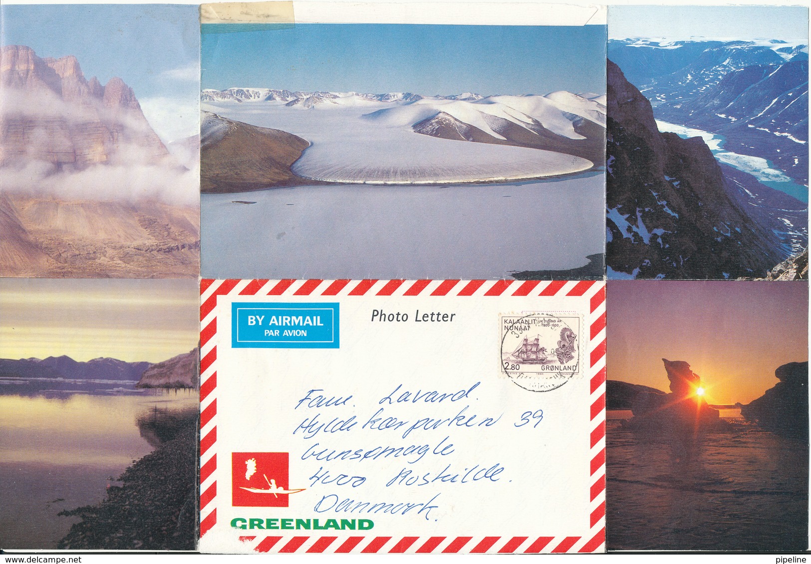 Greenland Photoletter Sent To Denmark 16-7-1985 - Covers & Documents