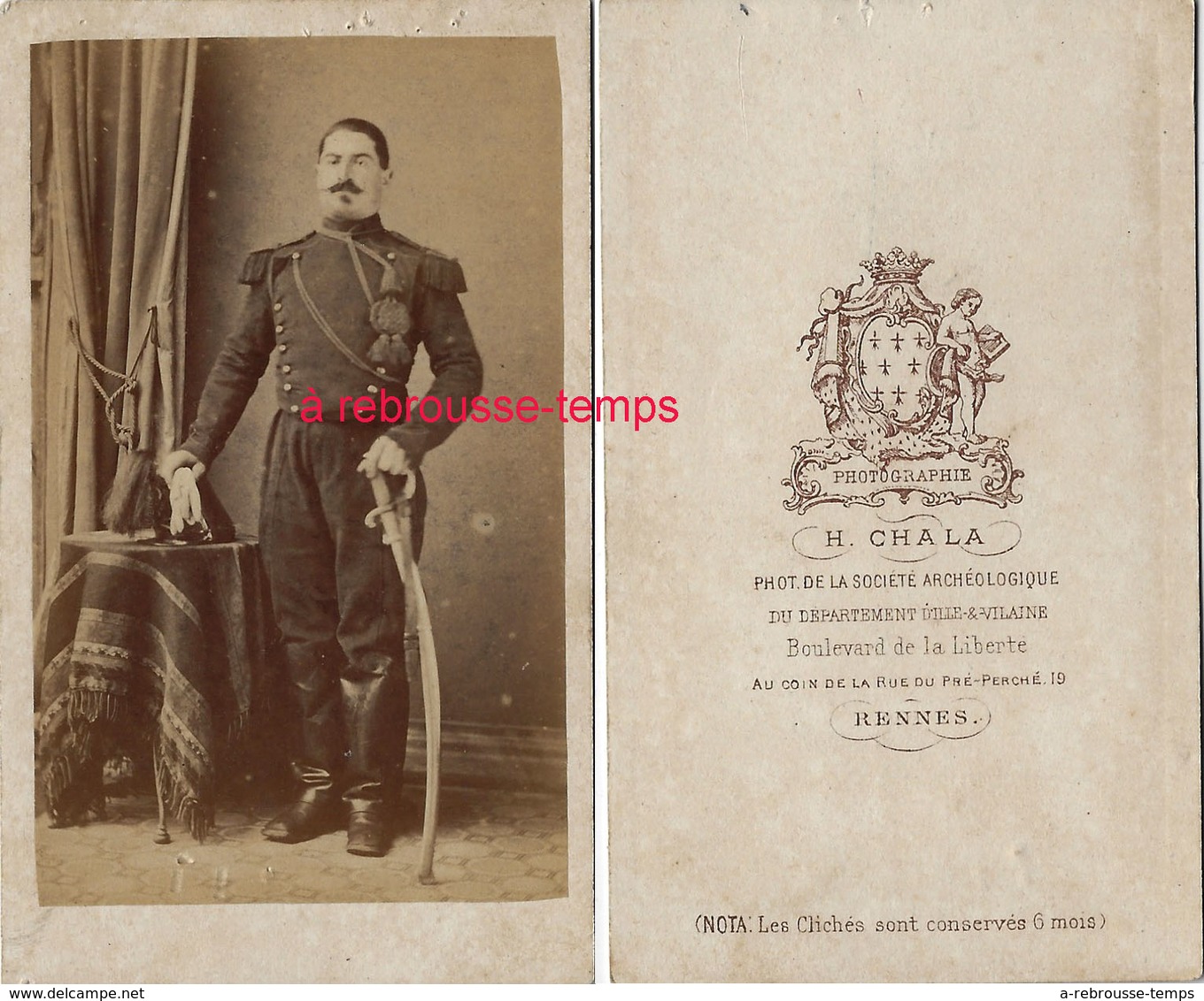 A Voir-CDV V 1875-militaire-pompons-shako- Par Chala à Rennes - Guerre, Militaire