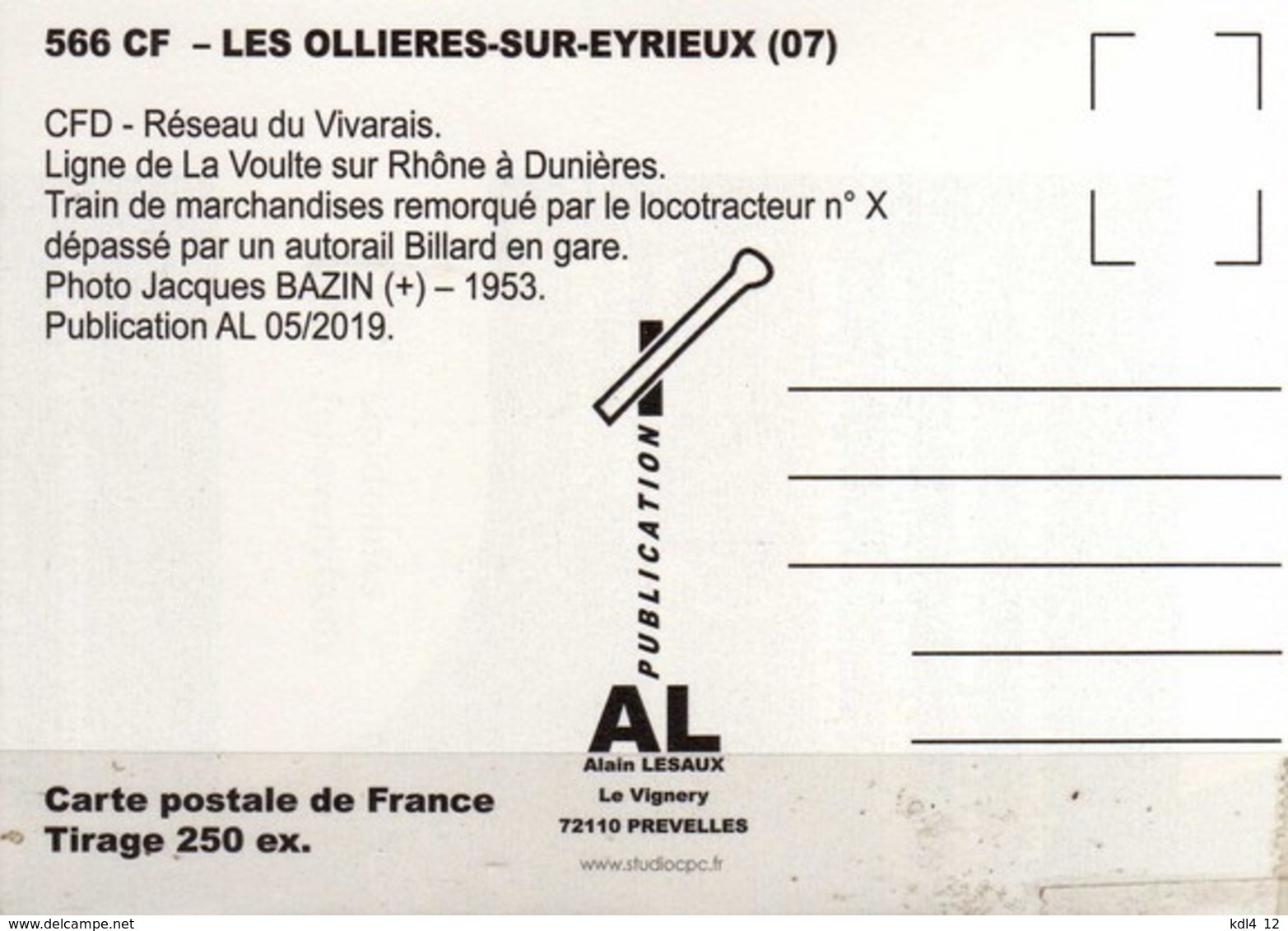 AL 566 - Train - Locotracteur N° X En Gare - LES OLLIERES SUR EYRIEUX - Ardèche - CFD Vivarais - Treni