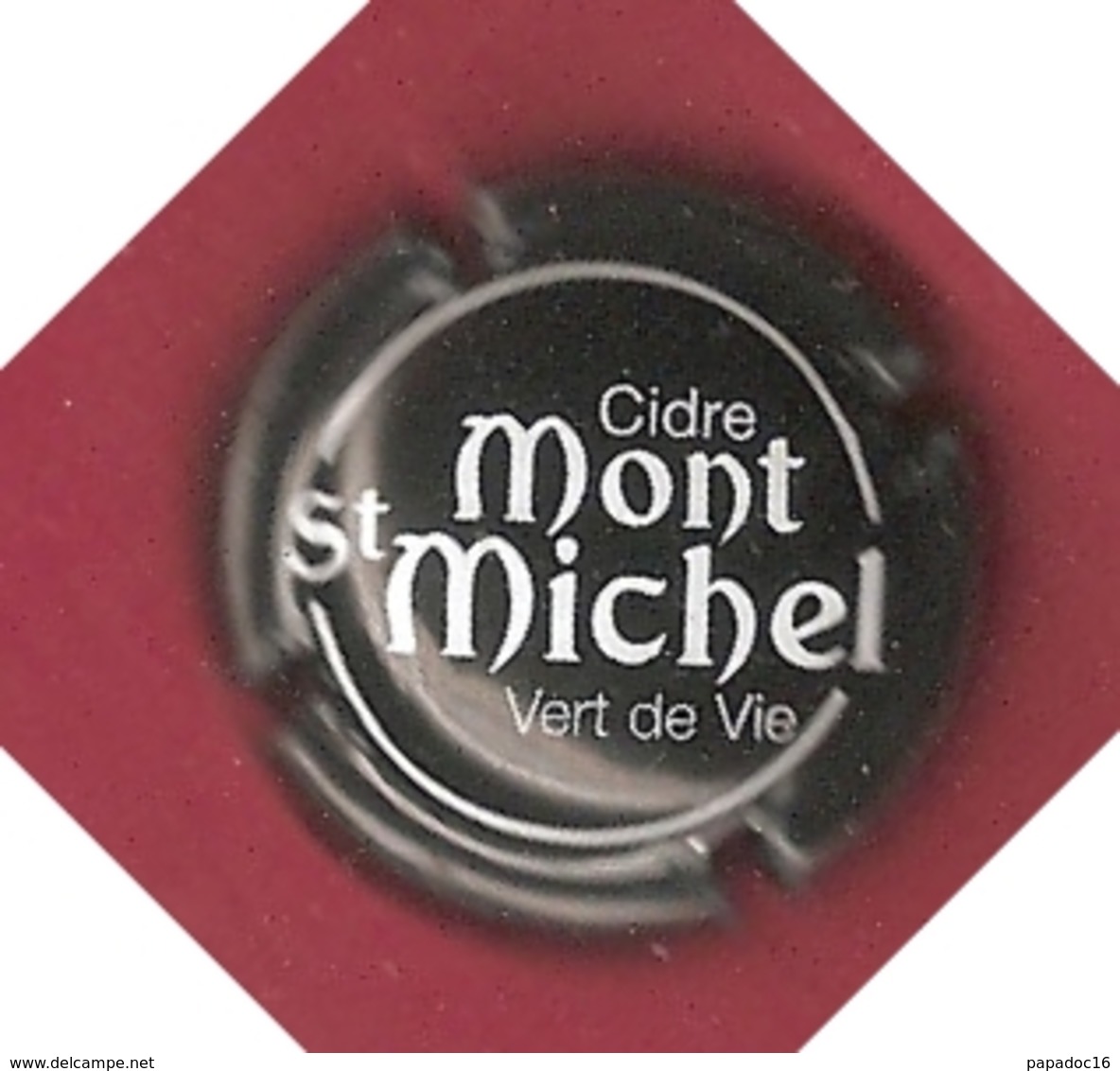 Plaque / Capsule De Muselet - Cidre Mont St Michel - Vert De Vie - Other & Unclassified