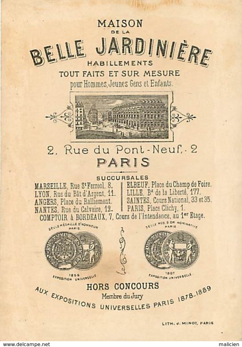 - Chromos-ref-chA210- Maison De La Belle Jardiniere - Paris / Hugues Capet - 35e Roi De France - Familles Royales - - Autres & Non Classés