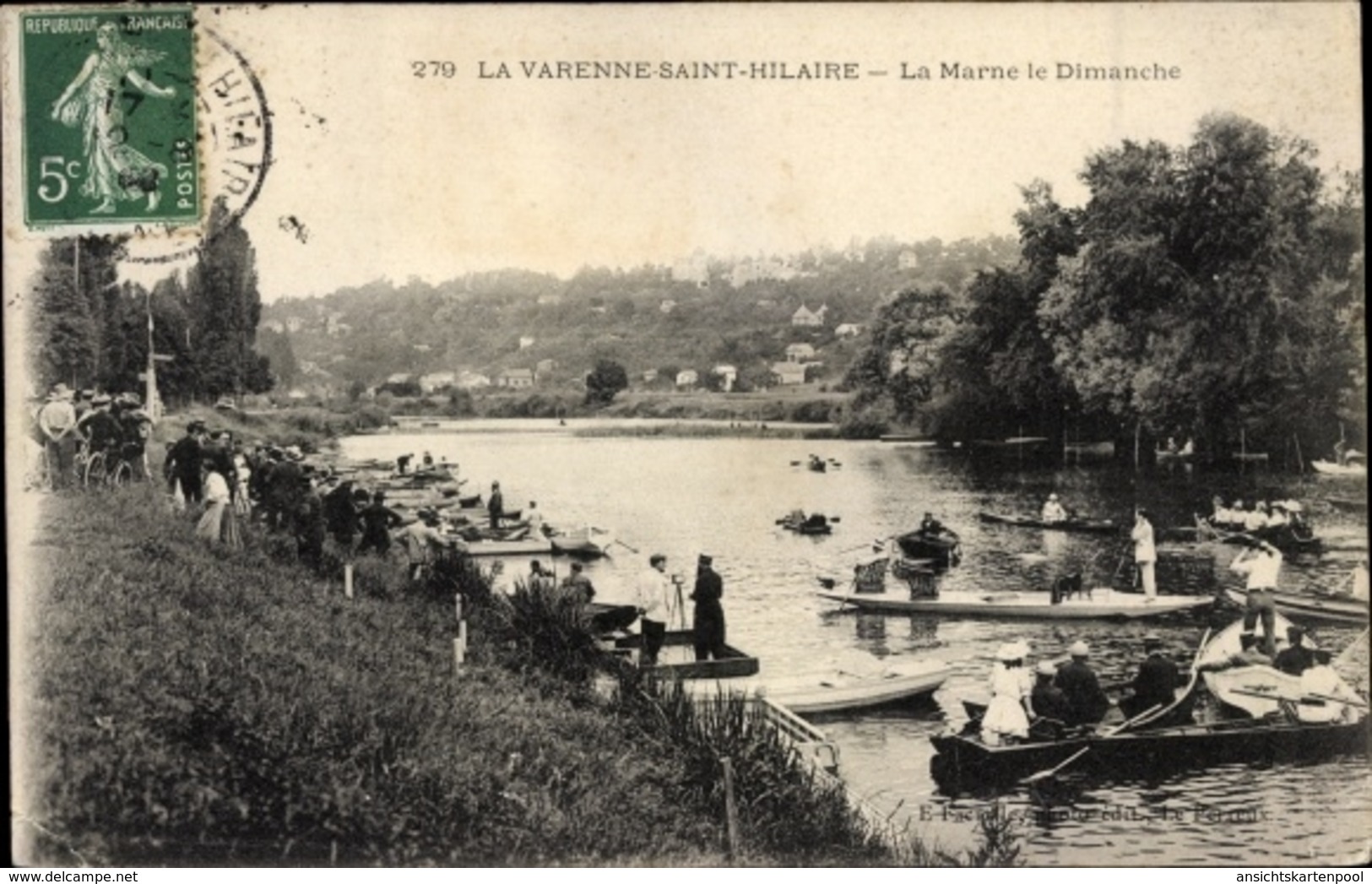 Cp La Varenne Saint Hilaire Val De Marne, La Marne Le Dimanche, Boote - Other & Unclassified