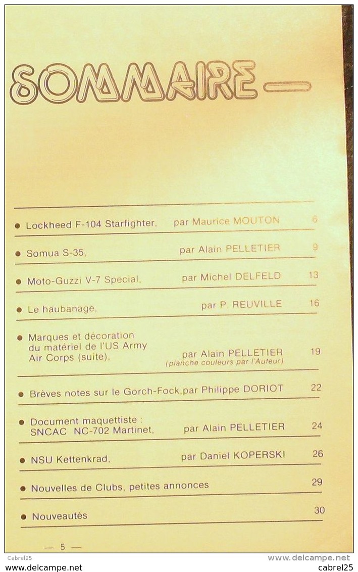 MAQUETTES-PLASTIQUE MPM-1979- 95-SOMMAIRE DETAILLE + PHOTOS - France