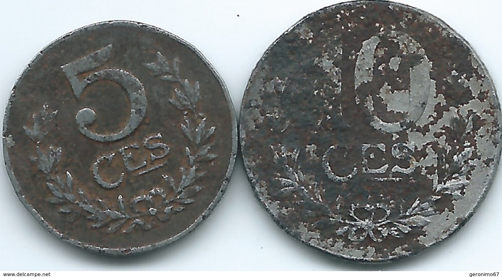 Luxembourg - Marie Adelaide - 1918 - 5 & 10 Centimes - Iron - (KMs 30 & 31) - Luxembourg