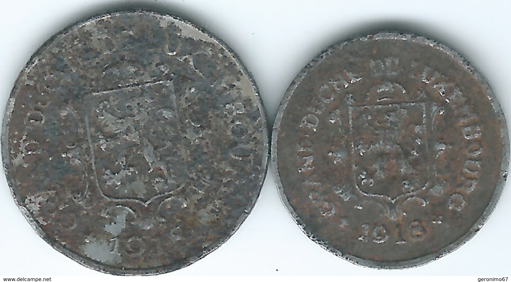 Luxembourg - Marie Adelaide - 1918 - 5 & 10 Centimes - Iron - (KMs 30 & 31) - Luxemburg