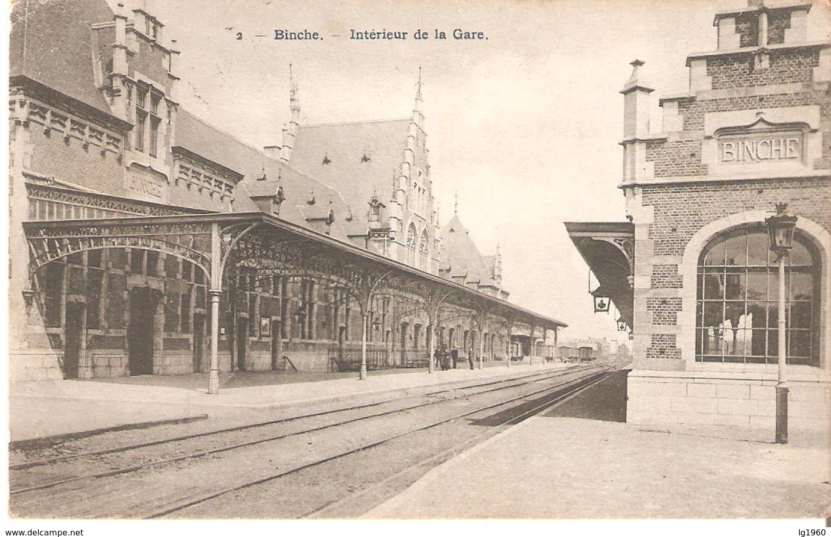 BINCHE - Intérieur De La Gare - L'état Très Bon! - 1919 - Binche