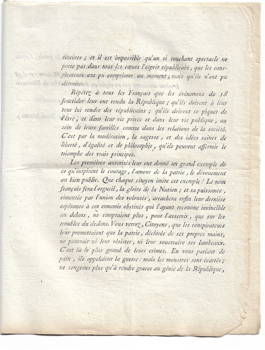 CIRCULAIRE An 5  ESPRIT PUBLIC    10 Pages Tjrs D'actualité  Signé François De NEUFCHATEAU   TTTB état - Documents Historiques