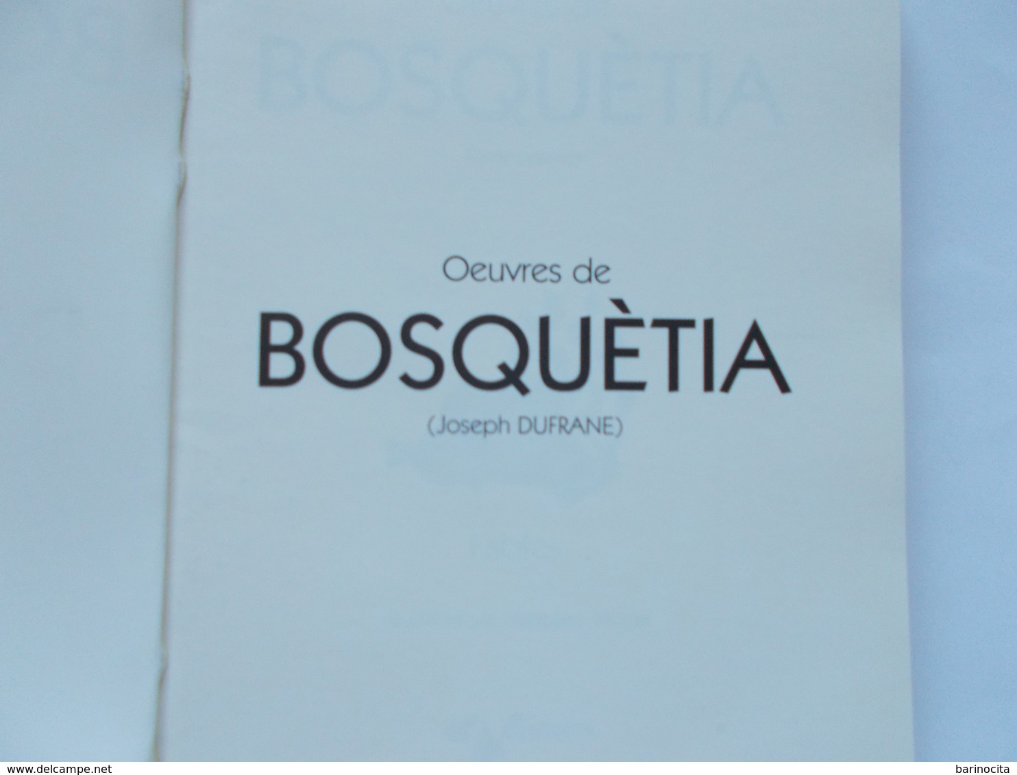 BOSQUETIA  / FRAMERIES - Oeuvres De Bosquétia  Tome 1er  Les Fables  En Patois  - Illustrées Par Francoise Thonet - - België