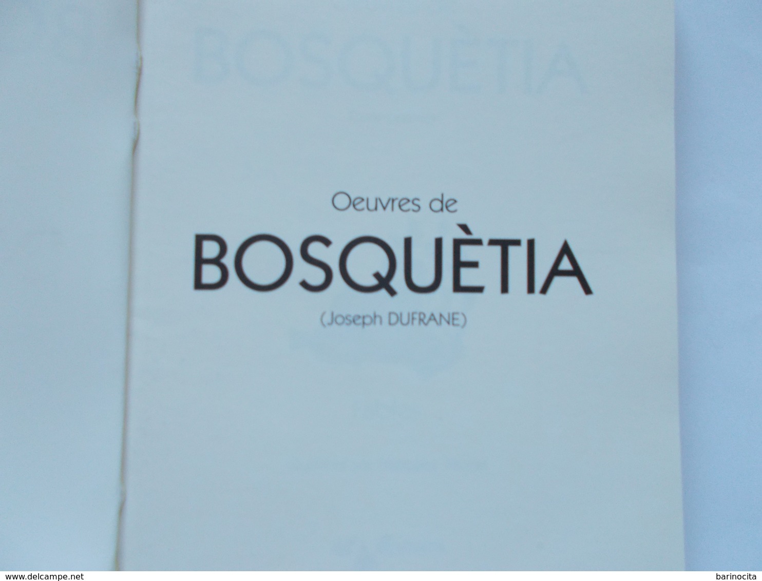 BOSQUETIA  / FRAMERIES - Oeuvres De Bosquétia  Tome 1er  Les Fables  En Patois  - Illustrées Par Francoise Thonet - - Belgium