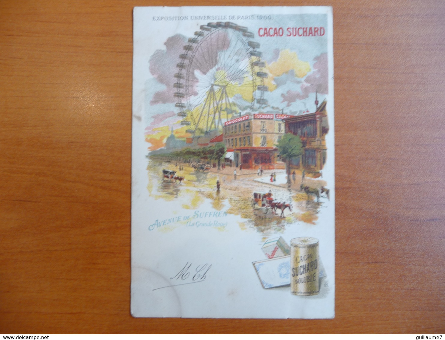 CPA - Cacao Suchard- Exposition Universelle De Paris 1900 - Avenue De Suffren (La Grande Roue) - Publicité