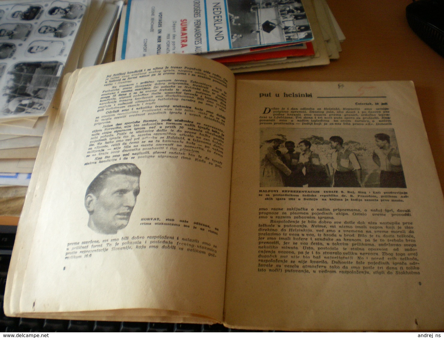 Football Olympic Journal Olimpijski dnevnik Rajko Mitic Stjepan Bobek 48 pages 1952