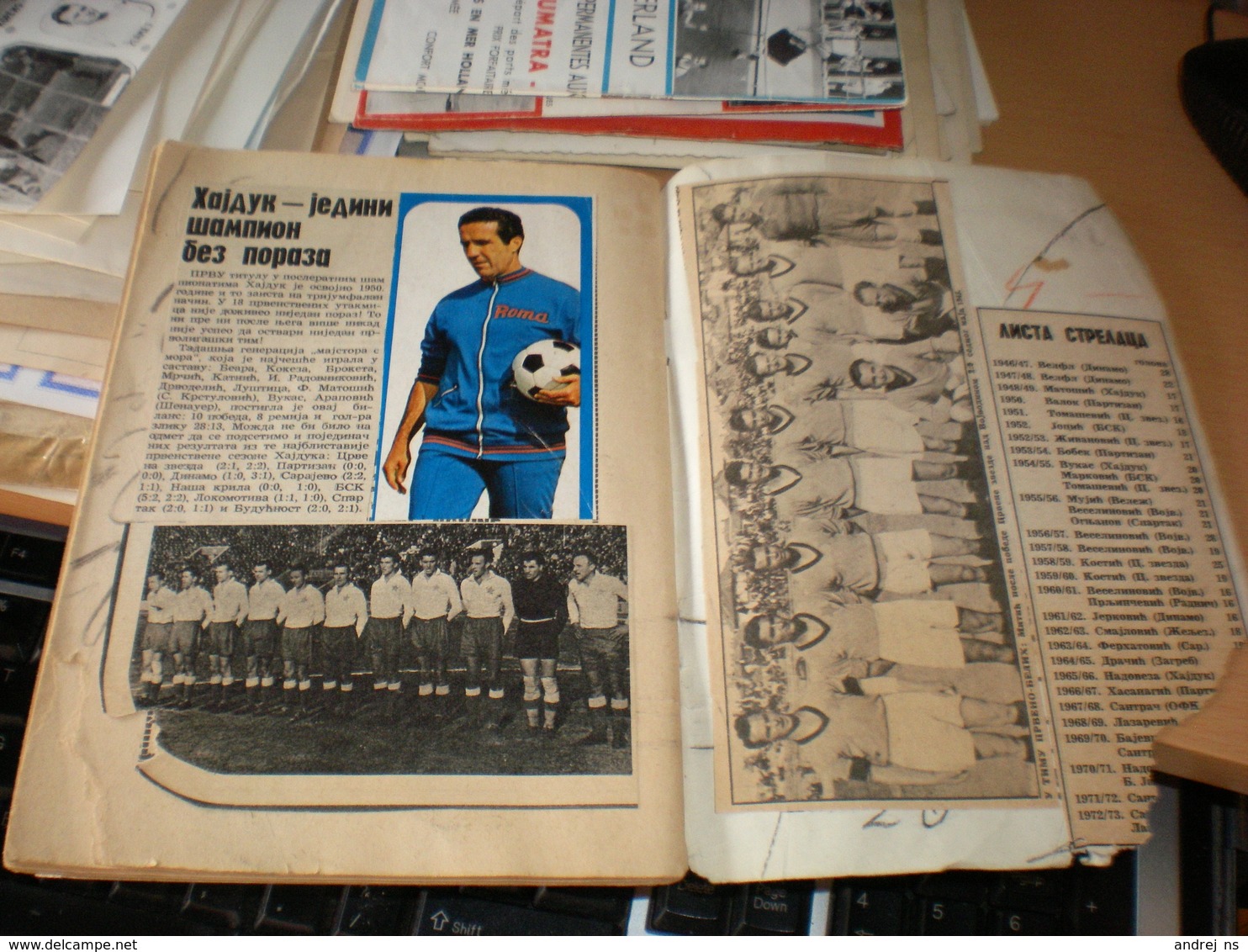 Football Olympic Journal Olimpijski dnevnik Rajko Mitic Stjepan Bobek 48 pages 1952