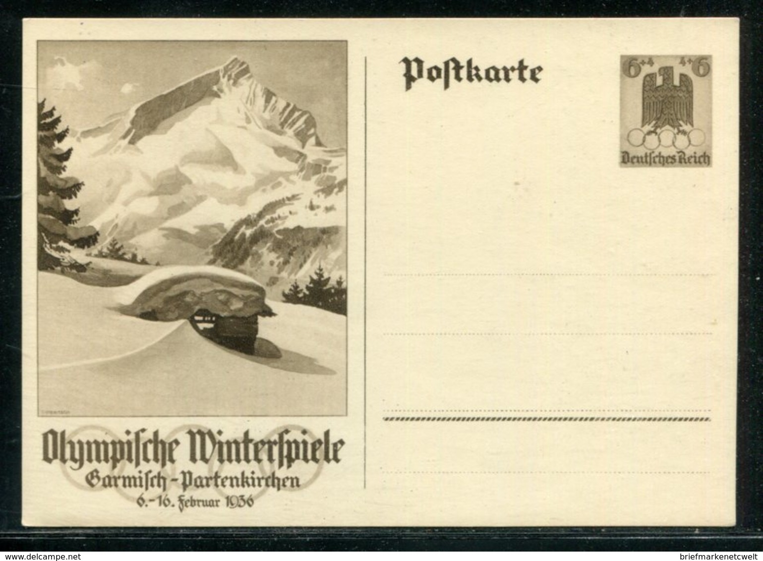 Deutsches Reich / 1935 / Postkarte "Olympiade" Mi. P 257 ** (18150) - Sonstige & Ohne Zuordnung