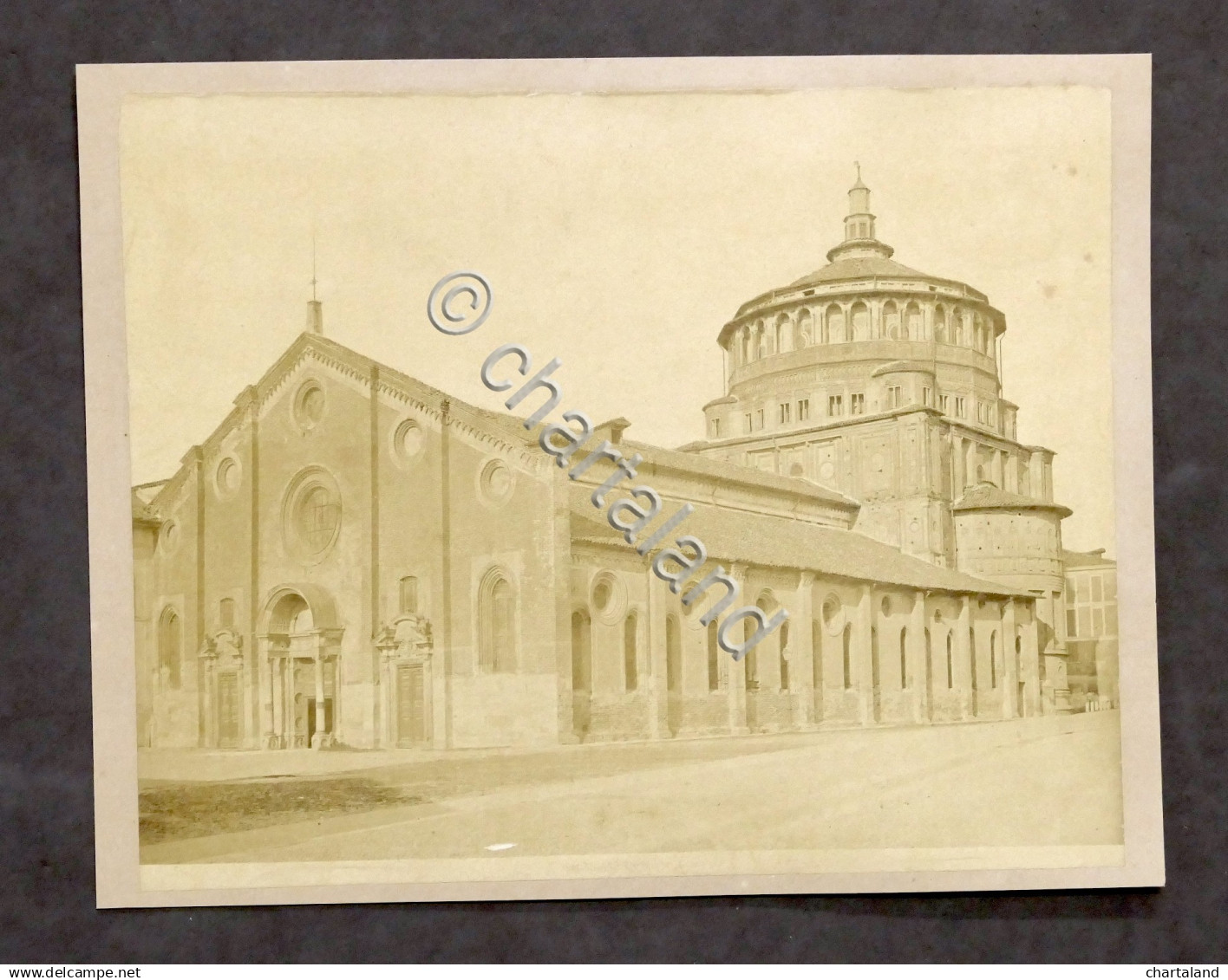 Fotografia All'albumina - Basilica Santa Maria Delle Grazie - Milano - 1870 Ca. - Altri & Non Classificati